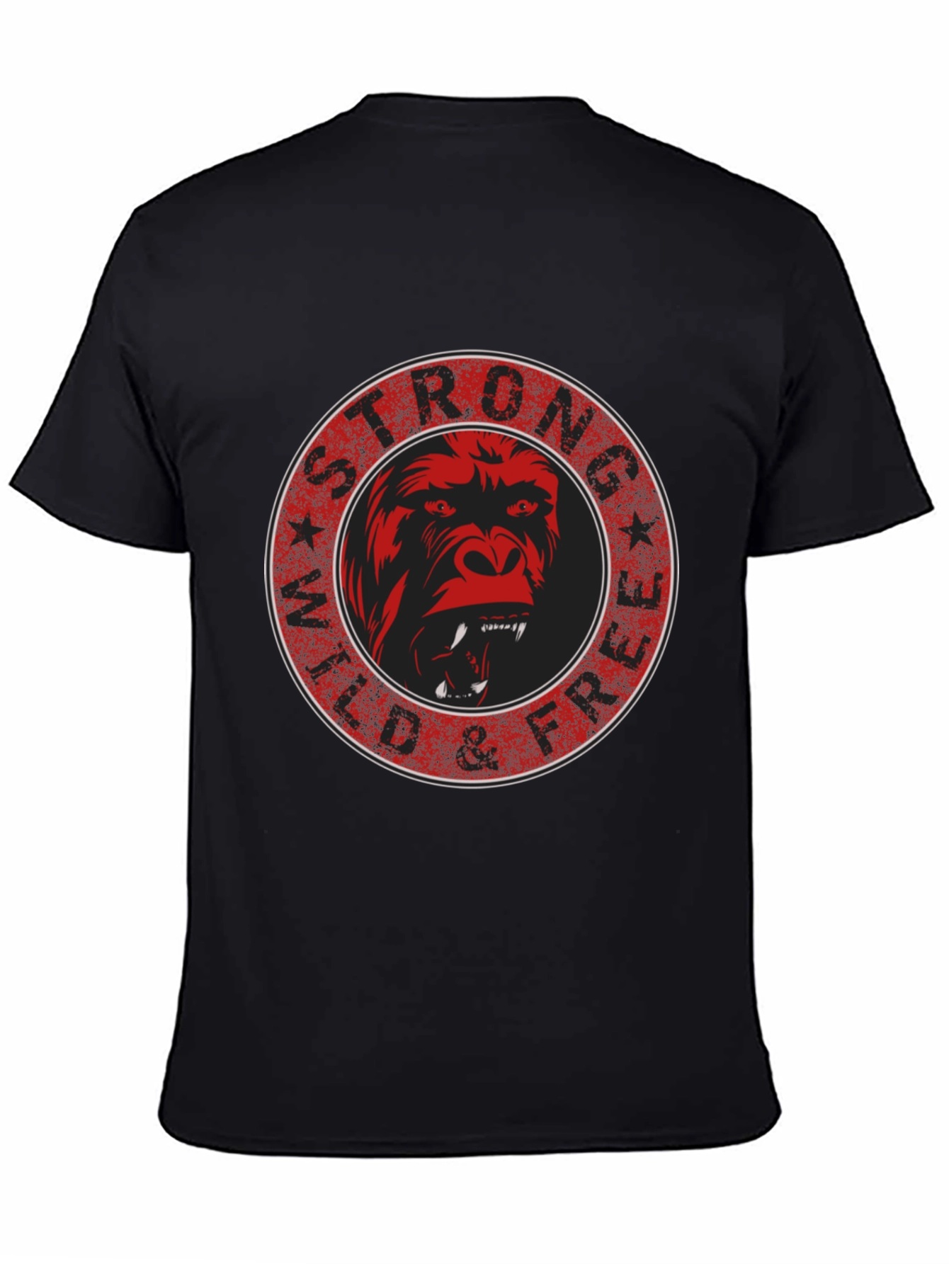 Strong Wild & Free Gorilla Graphic Tee