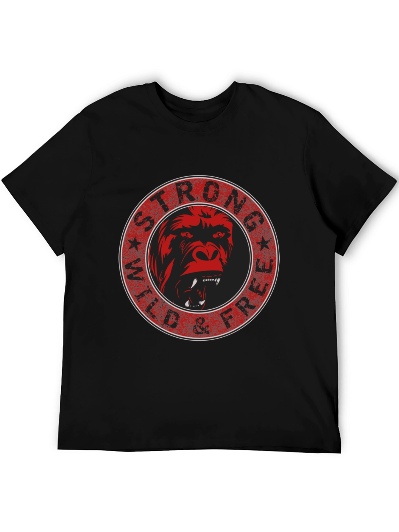 Strong Wild & Free Gorilla Graphic Tee