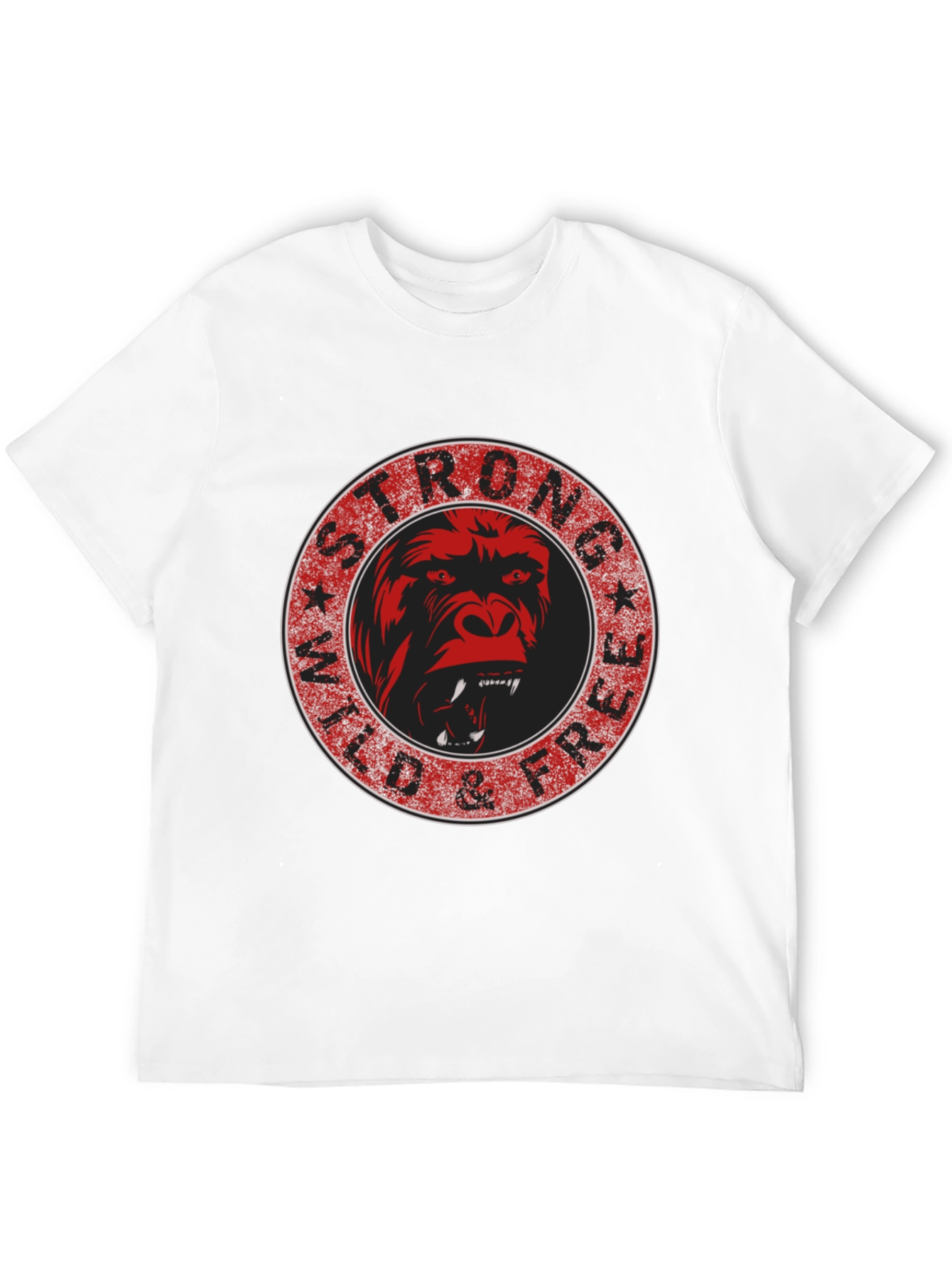 Strong Wild & Free Gorilla Graphic Tee