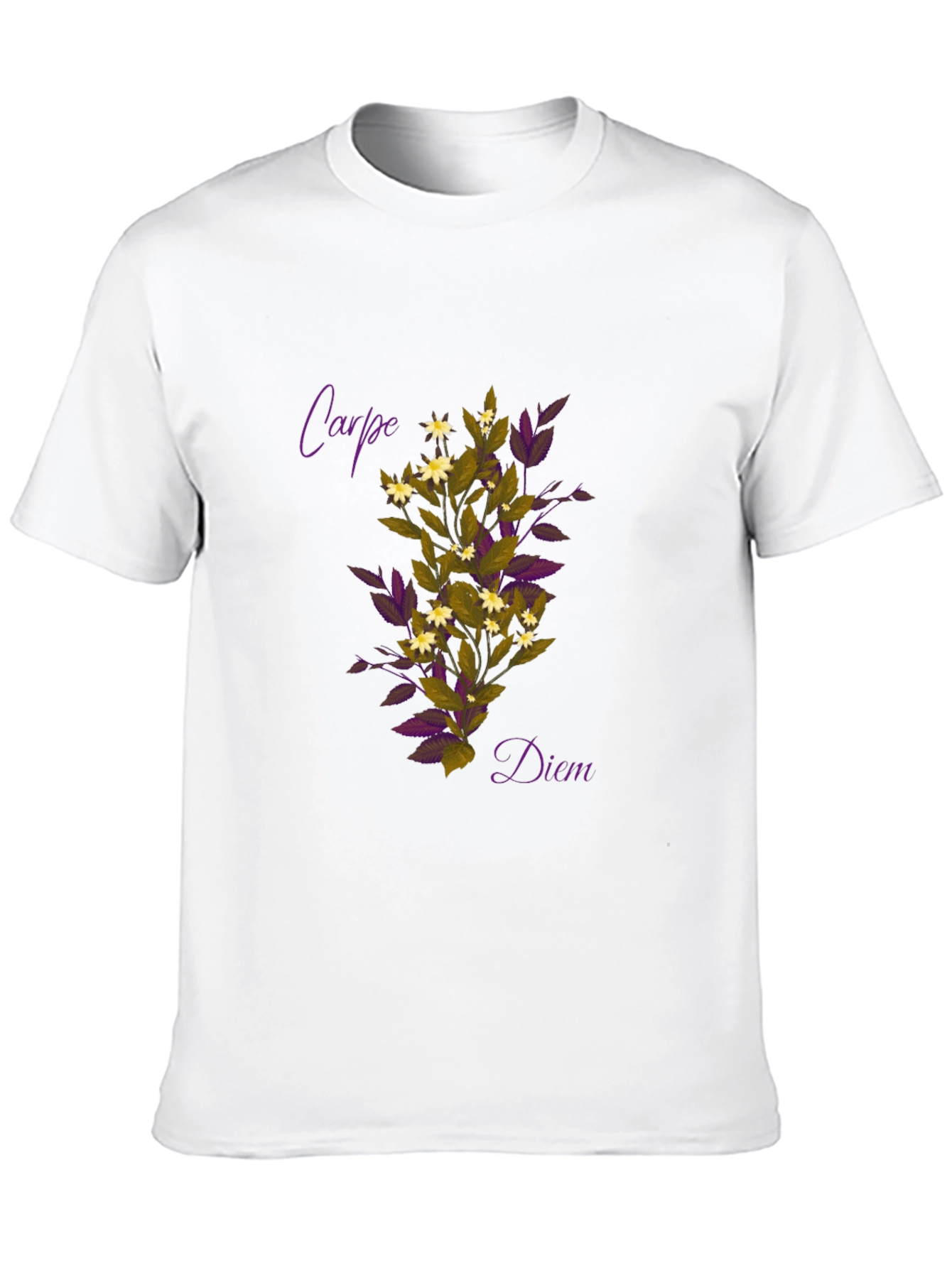Carpe Diem Floral Graphic Black T-Shirt