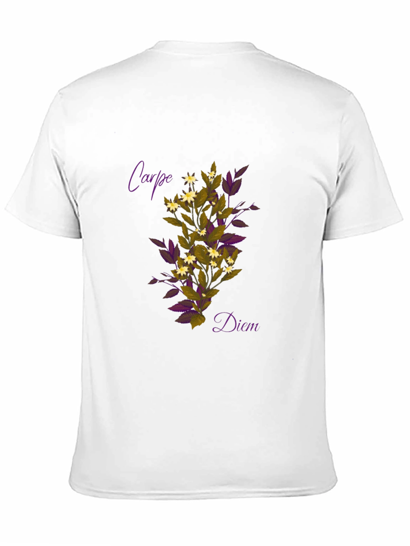 Carpe Diem Floral Graphic Black T-Shirt