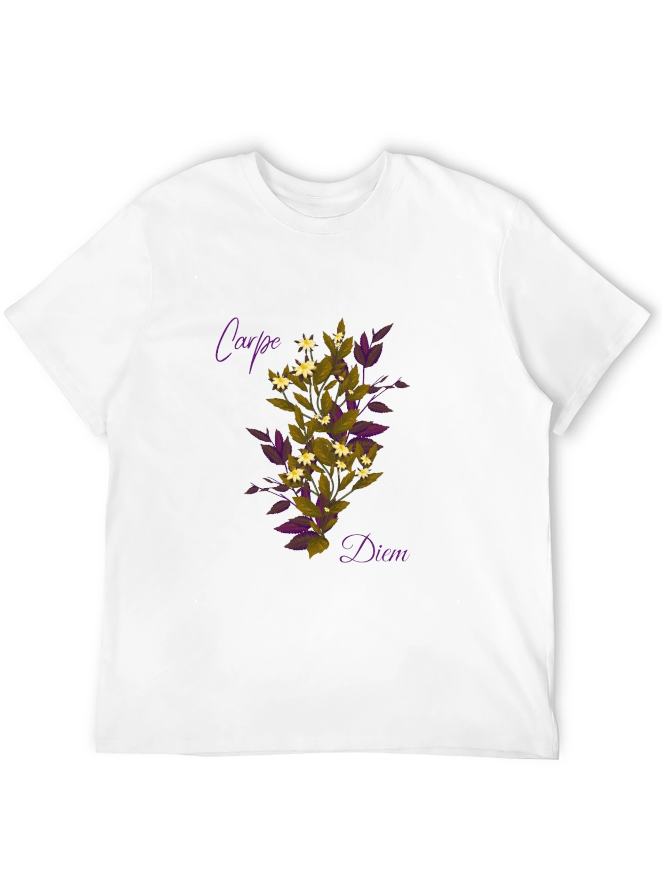 Carpe Diem Floral Graphic Black T-Shirt