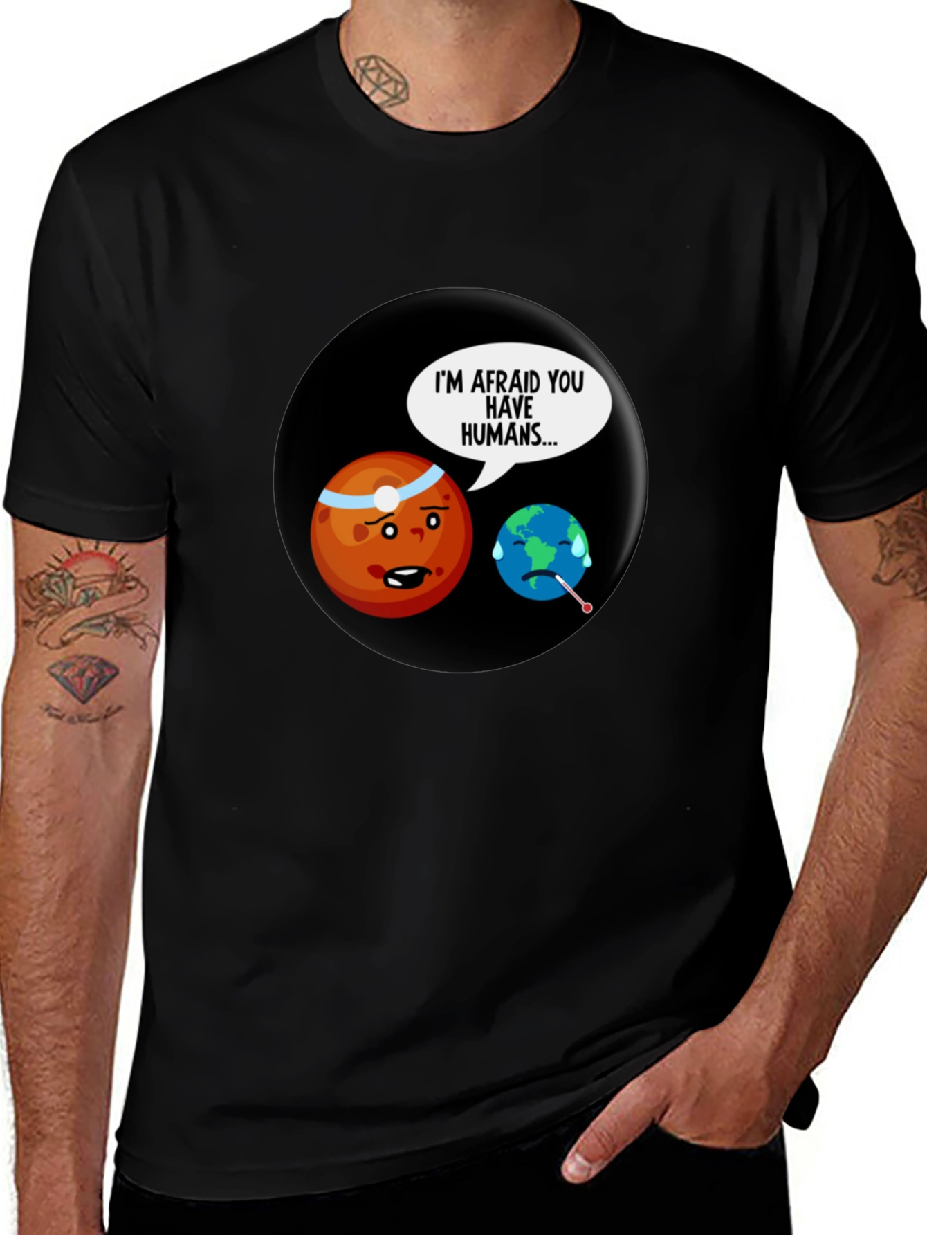 Humorous Planet Graphic T-Shirt
