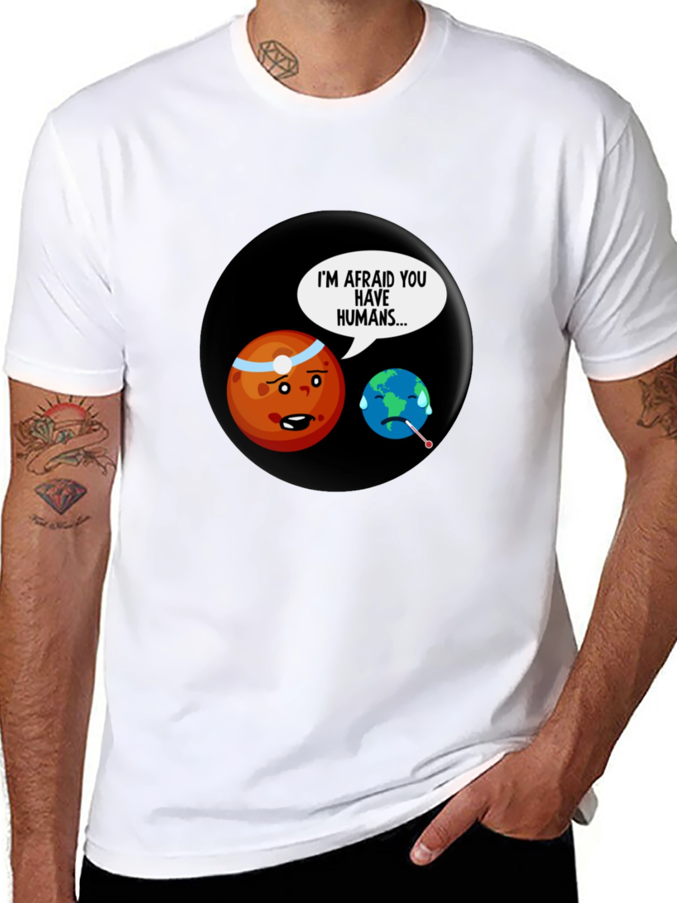 Humorous Planet Graphic T-Shirt