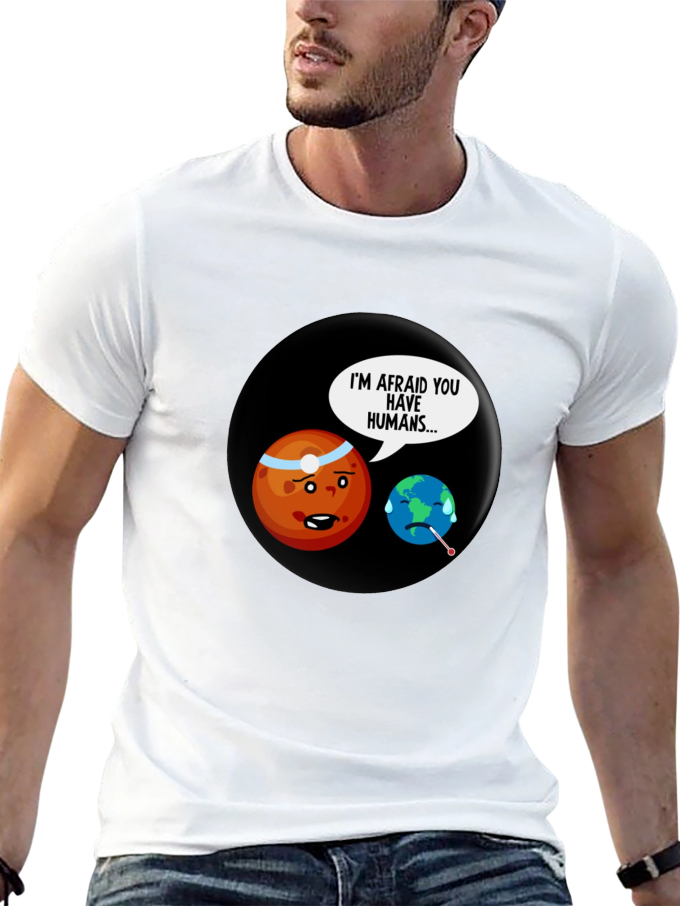 Humorous Planet Graphic T-Shirt