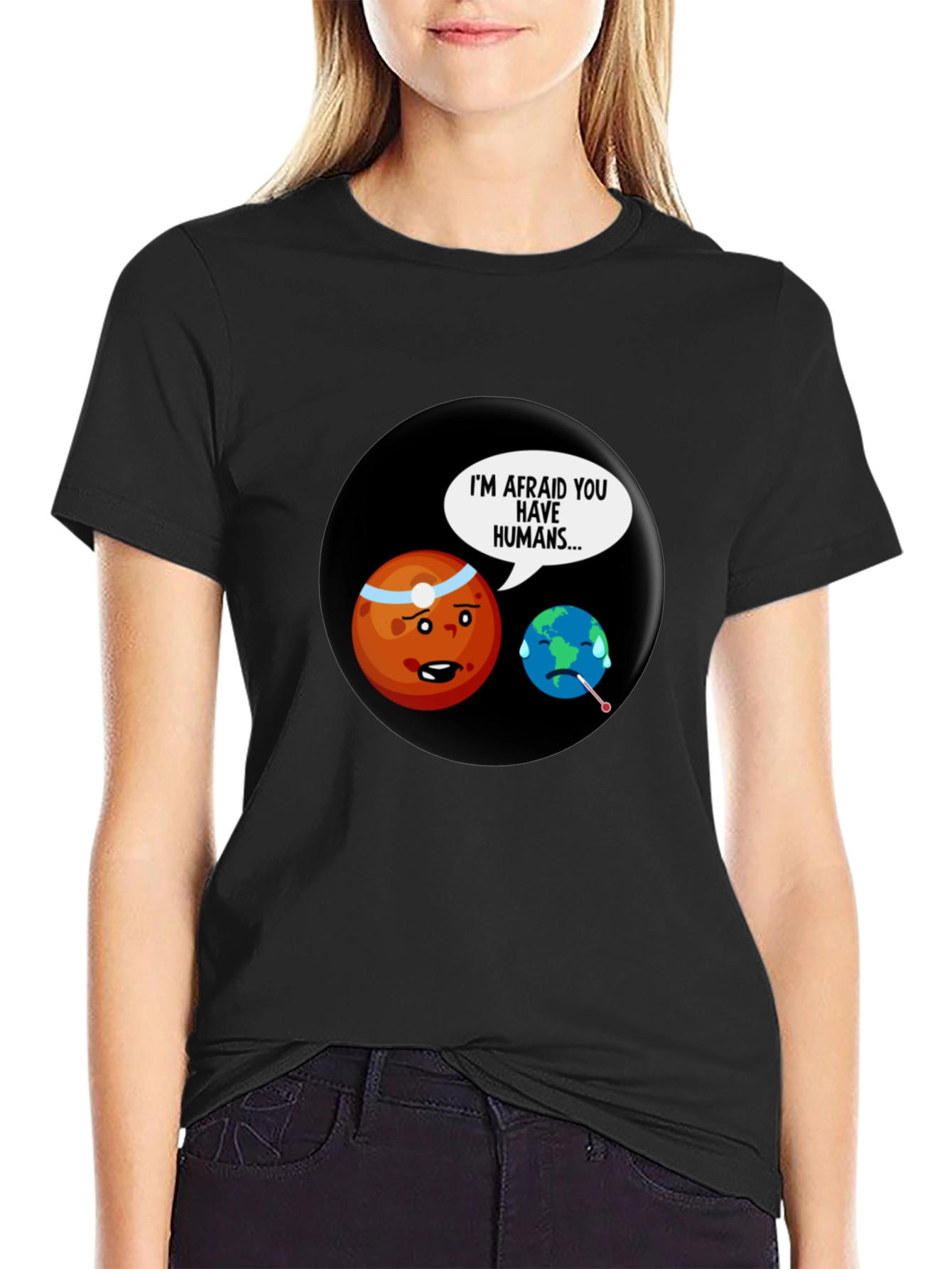 Humorous Planet Graphic T-Shirt