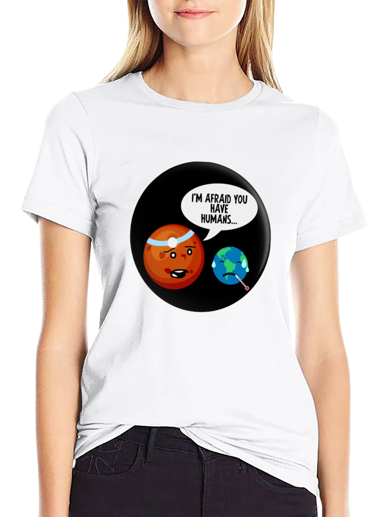 Humorous Planet Graphic T-Shirt