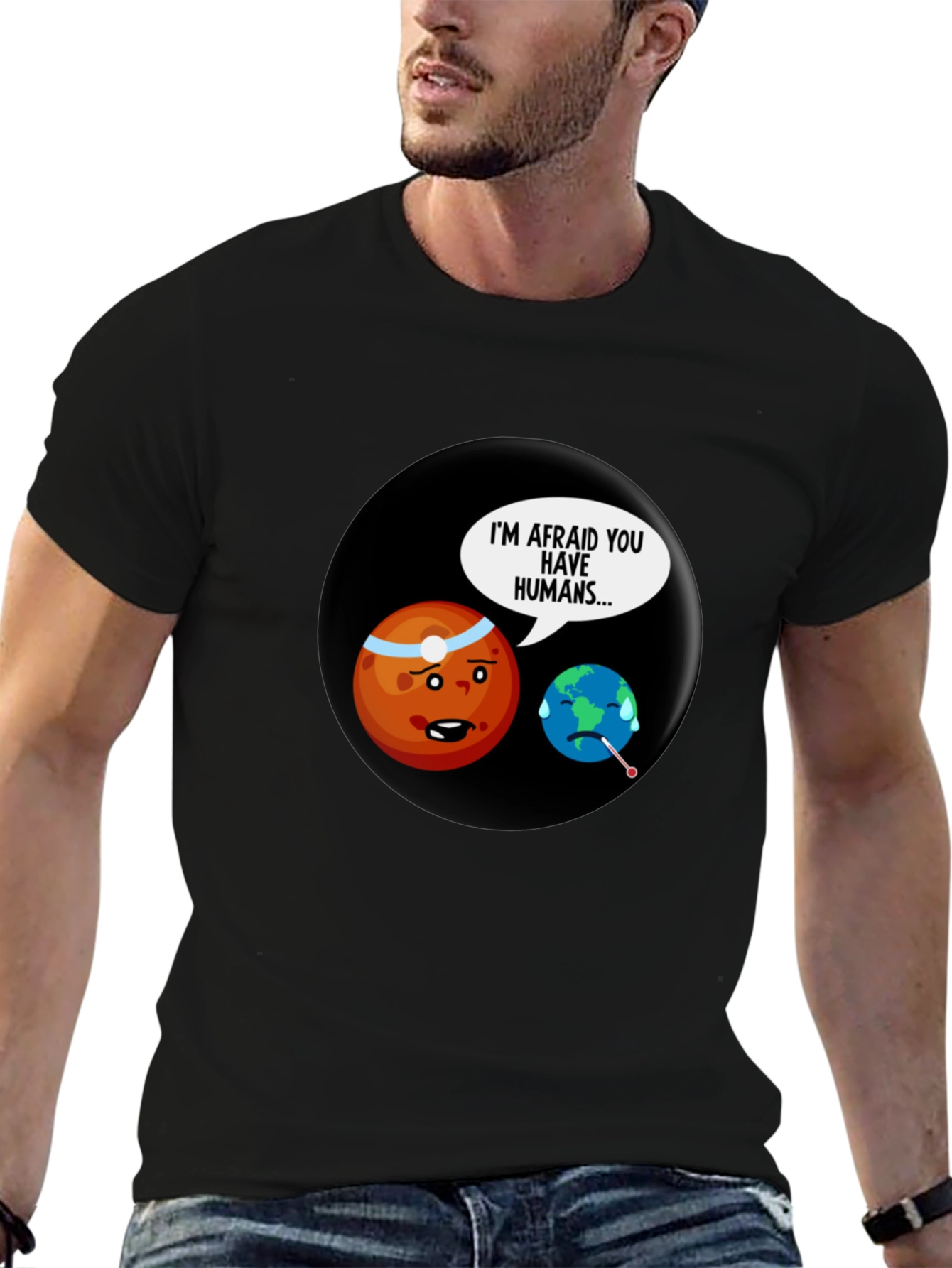 Humorous Planet Graphic T-Shirt