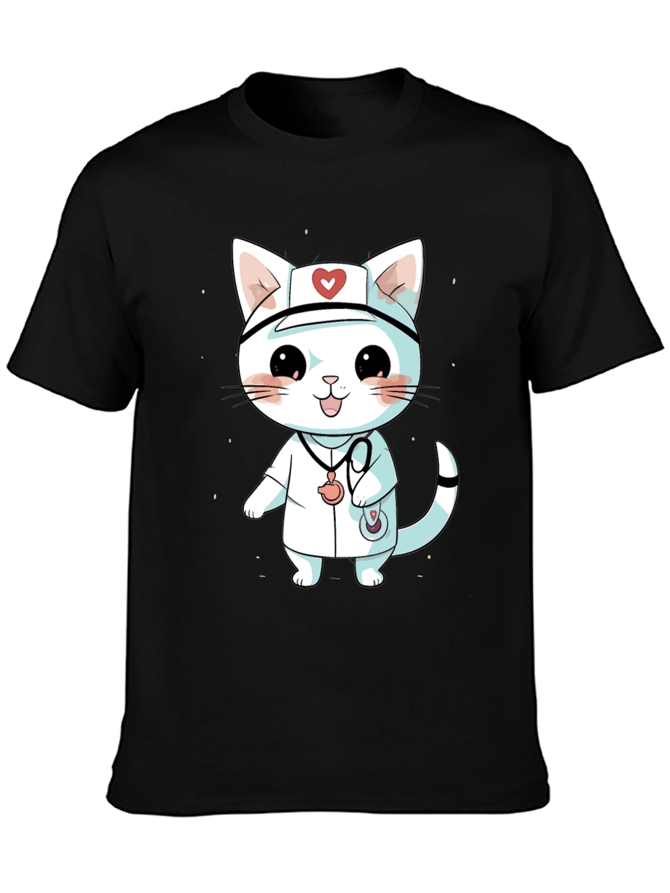 Cute Cartoon Cat Nurse T-Shirt