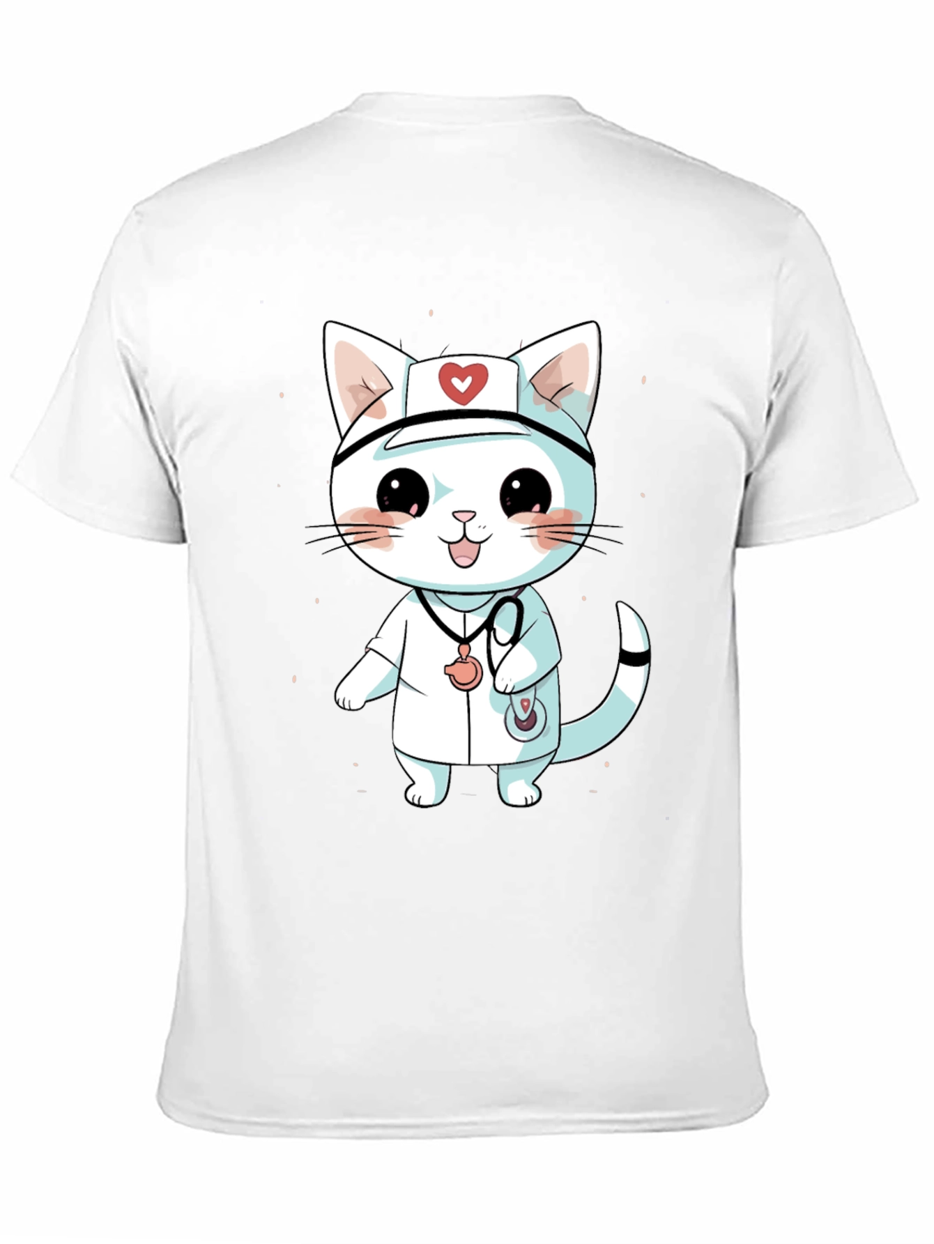 Cute Cartoon Cat Nurse T-Shirt