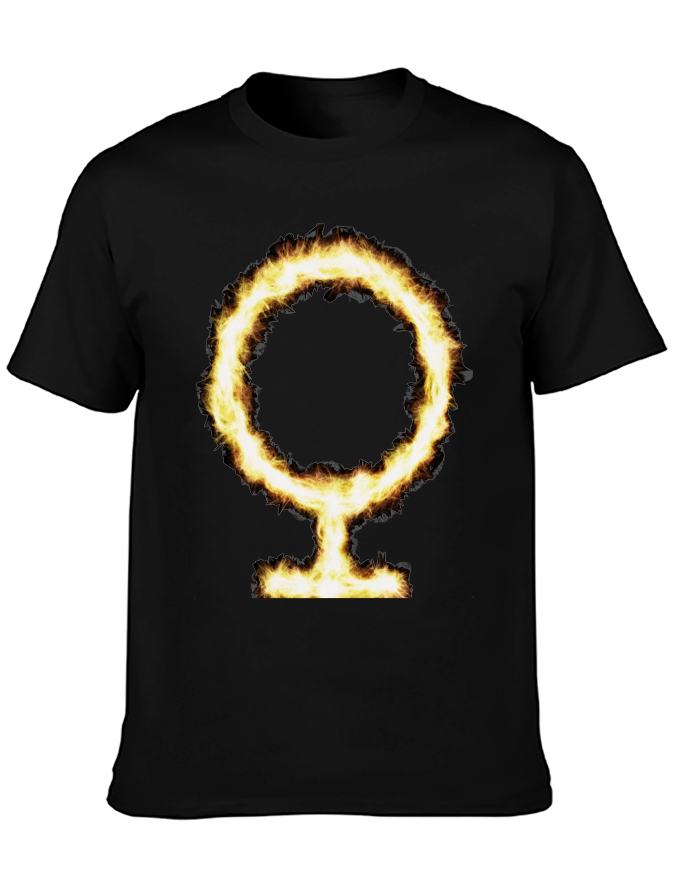Flaming Symbol Black T-Shirt