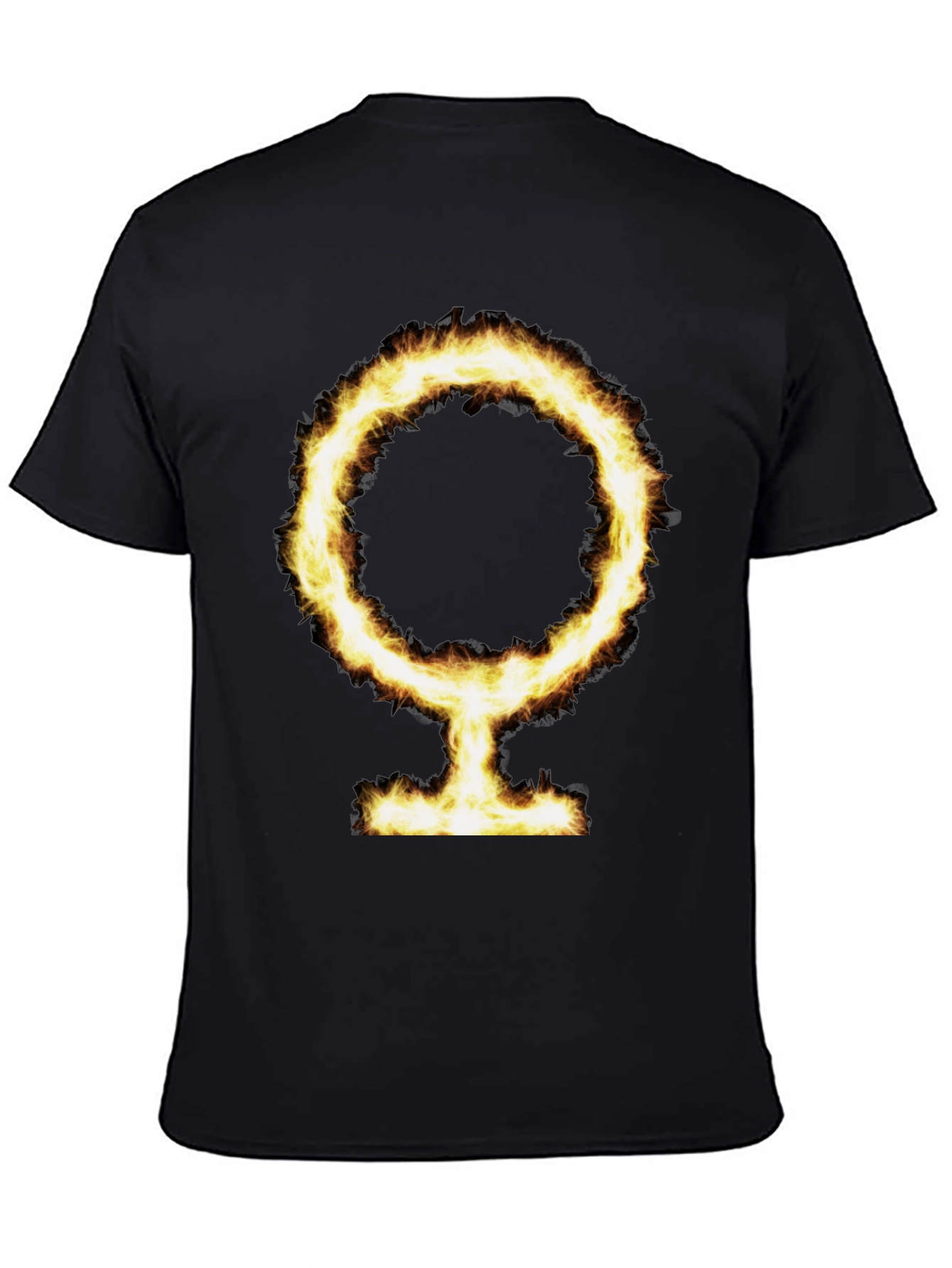 Flaming Symbol Black T-Shirt