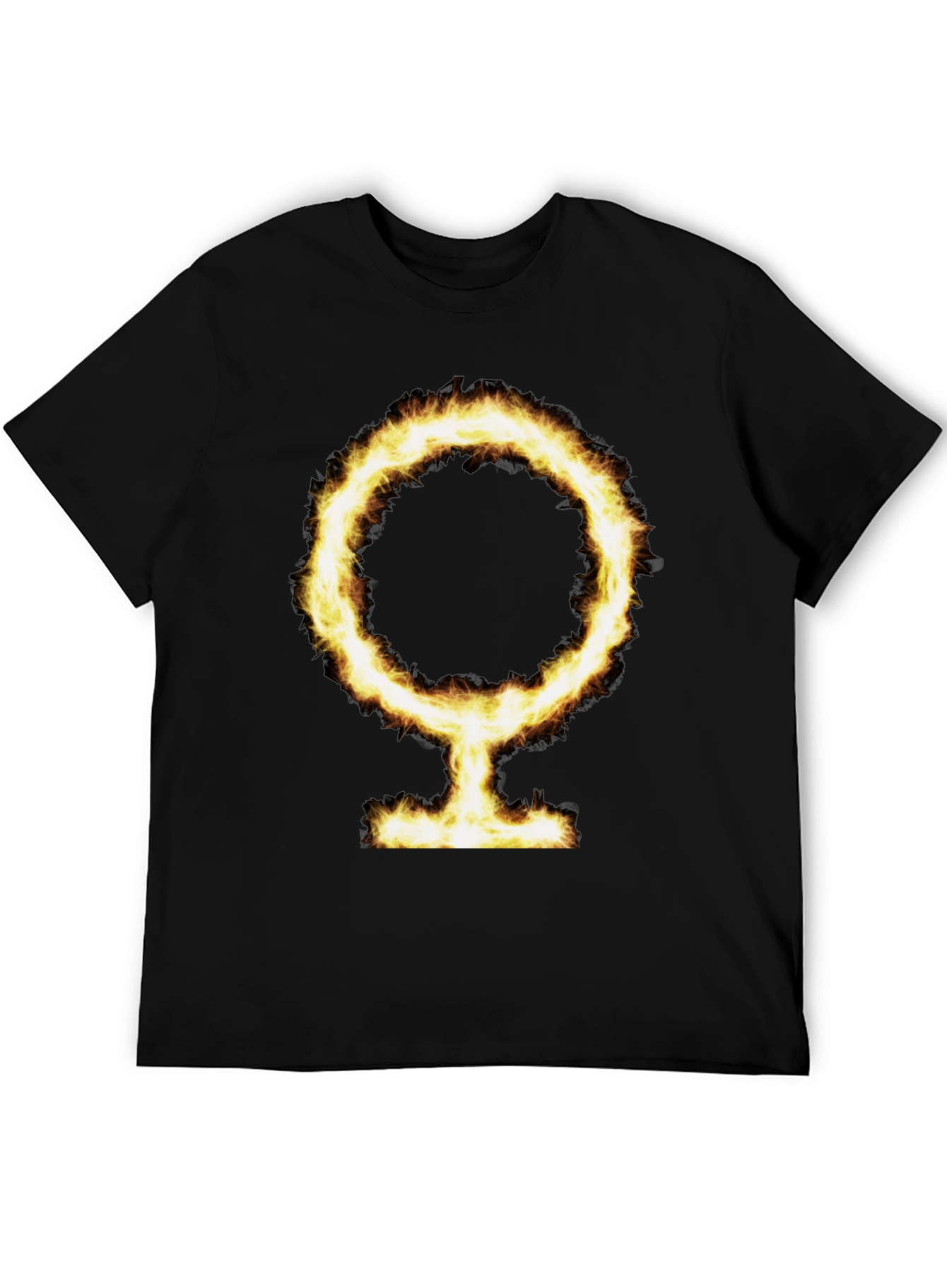 Flaming Symbol Black T-Shirt