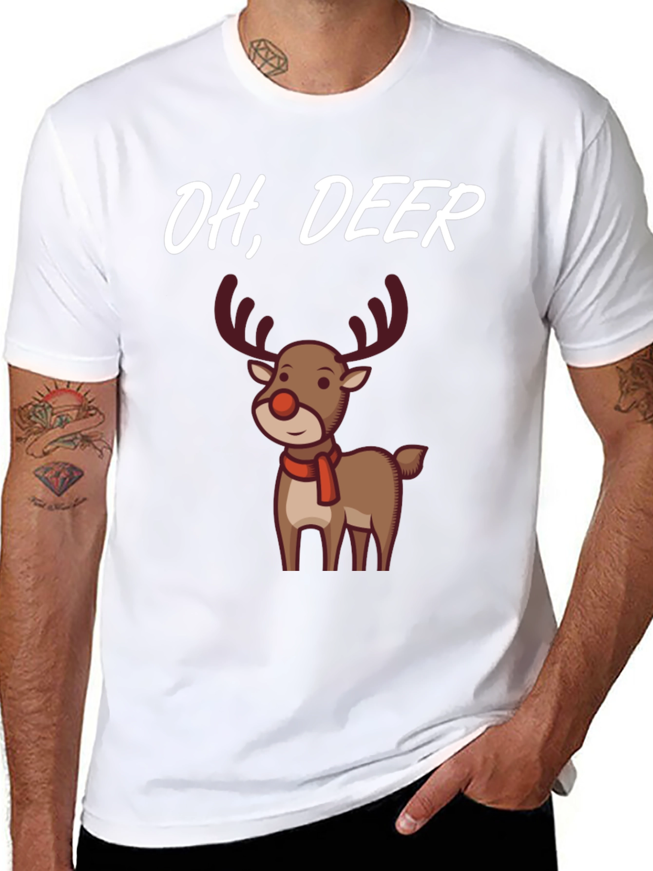 Oh Deer! Funny Christmas Graphic Tee