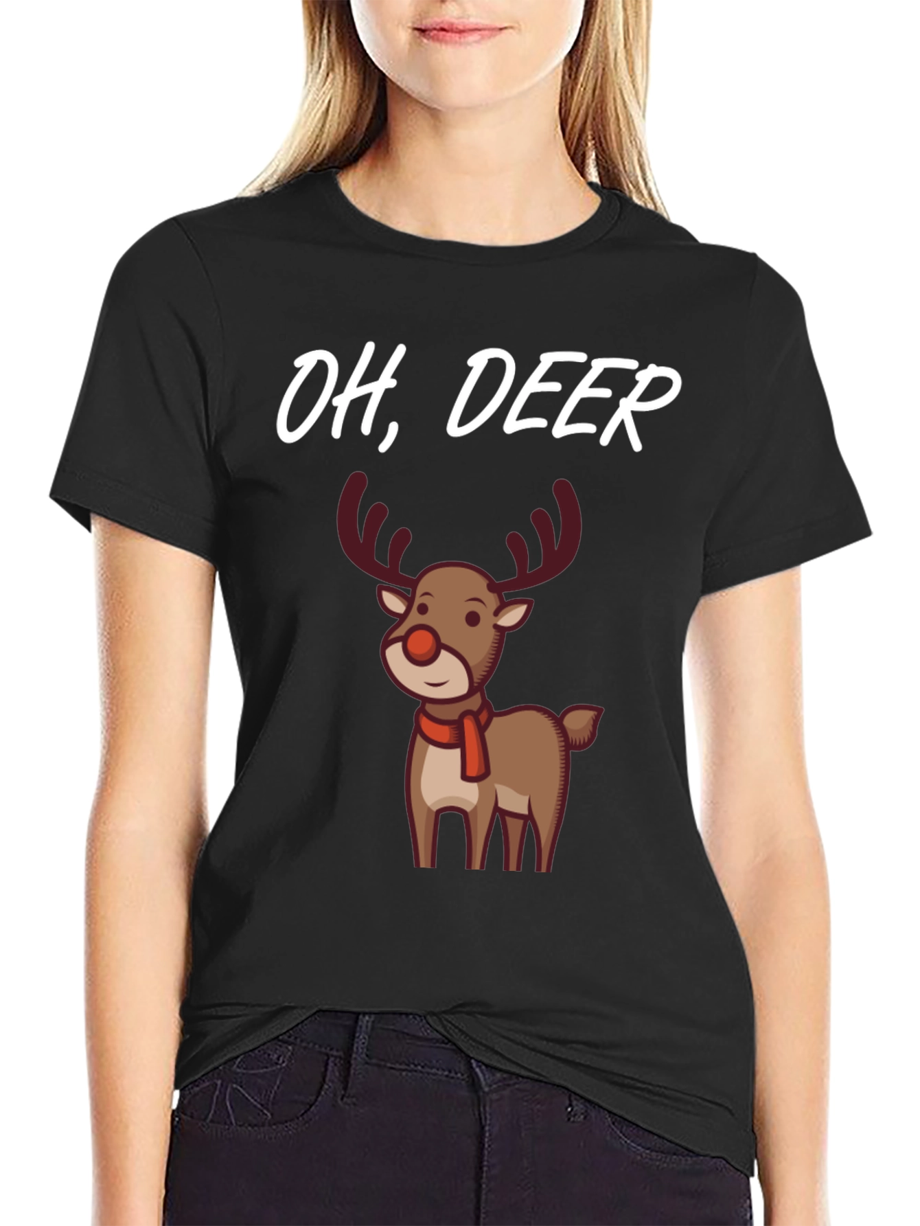Oh Deer! Funny Christmas Graphic Tee