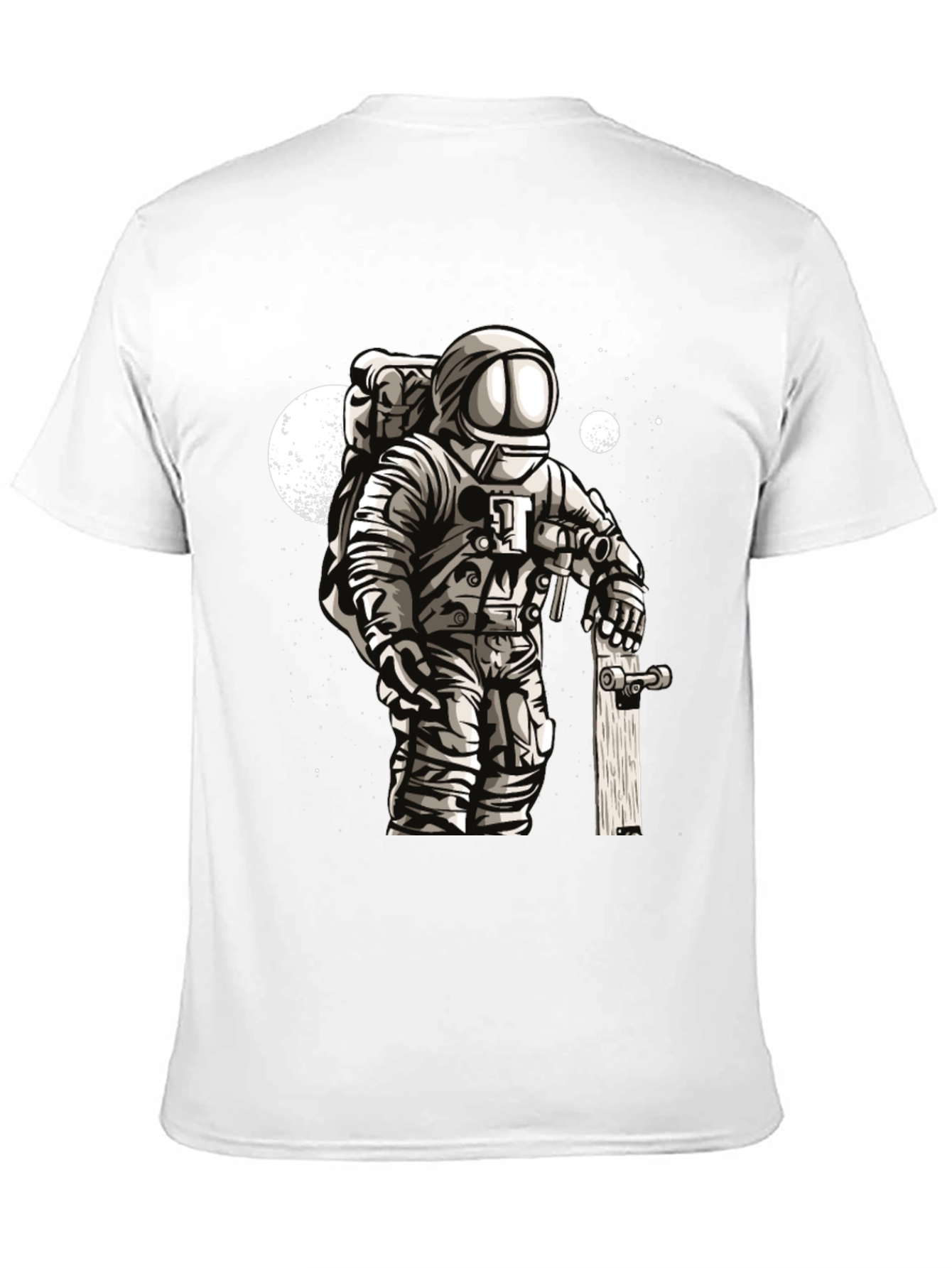 Astronaut Skateboarder Graphic Tee - Cool Space T-Shirt