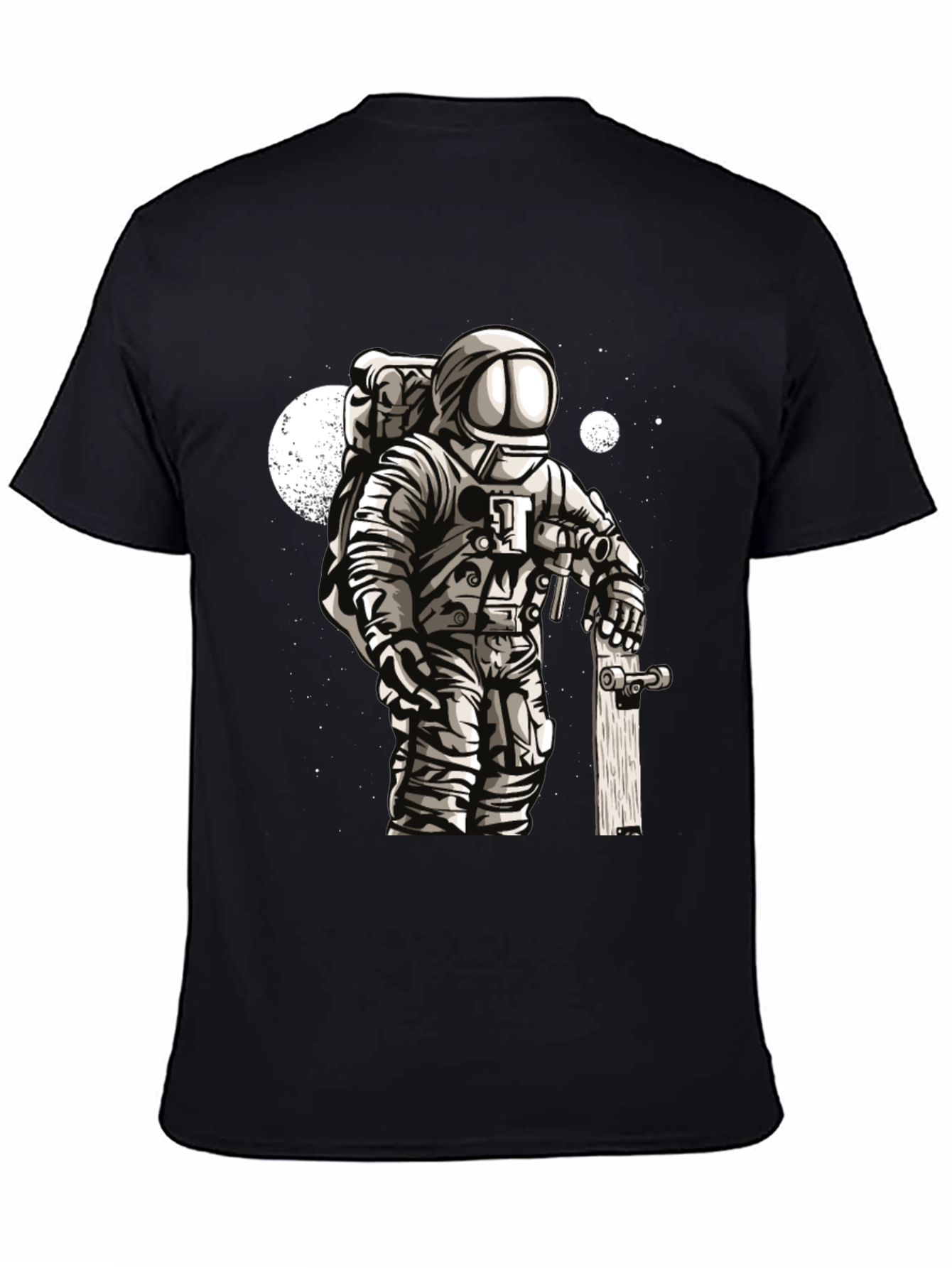 Astronaut Skateboarder Graphic Tee - Cool Space T-Shirt
