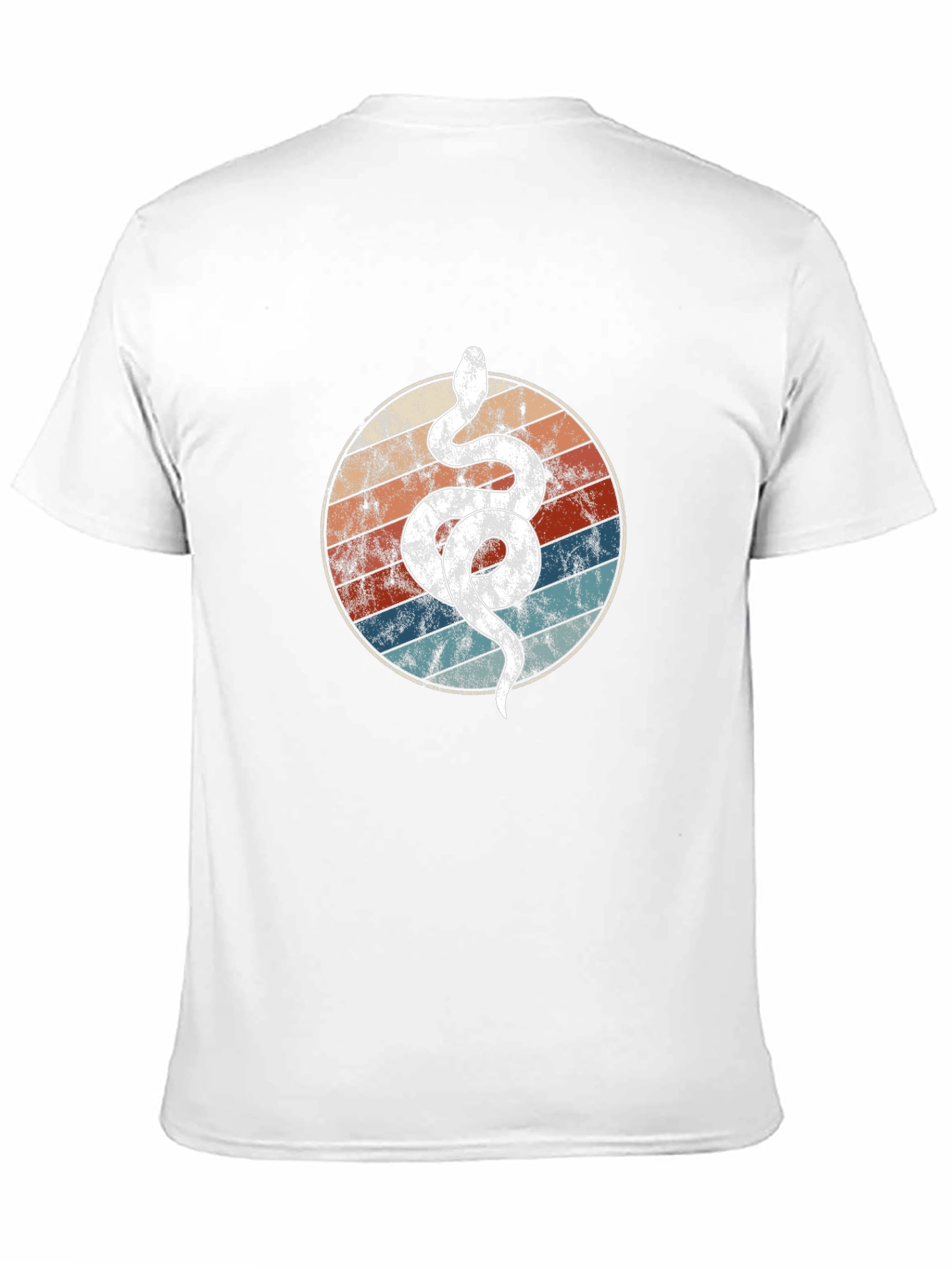 Retro Snake Circle Graphic Tee - Cool & Unique