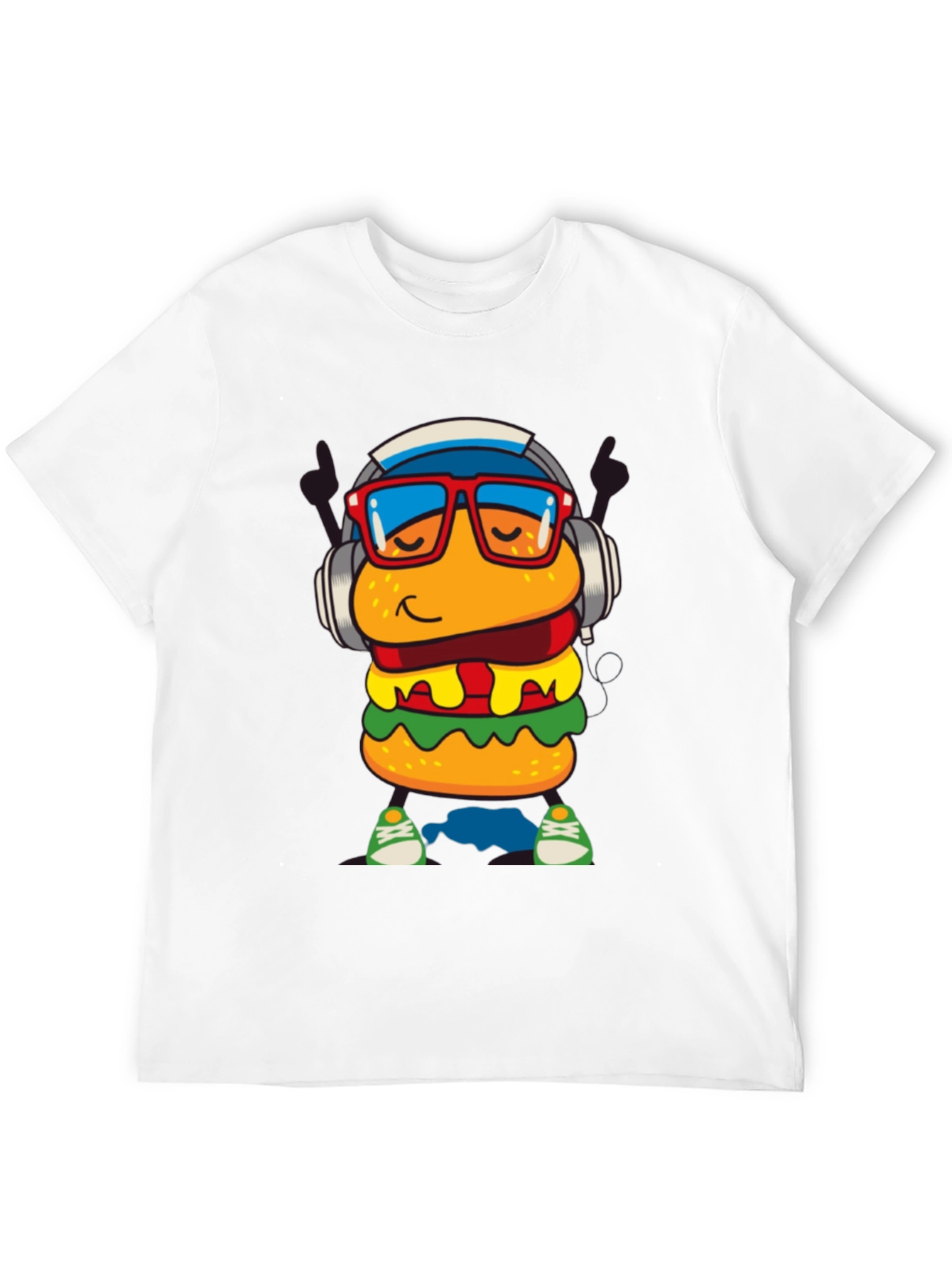 Burger Dude Graphic Tee - Black Short Sleeve