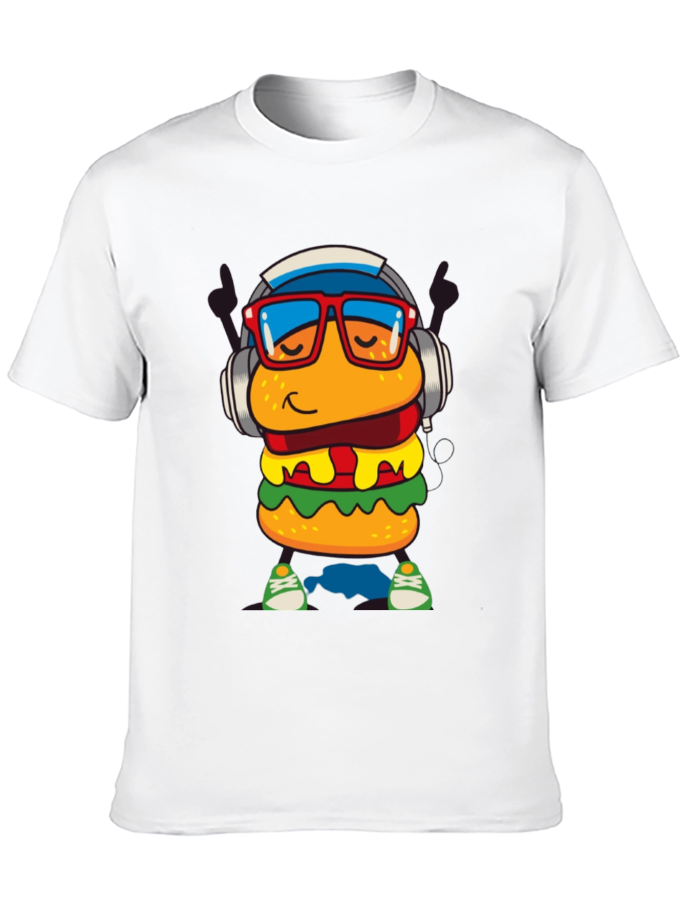 Burger Dude Graphic Tee - Black Short Sleeve