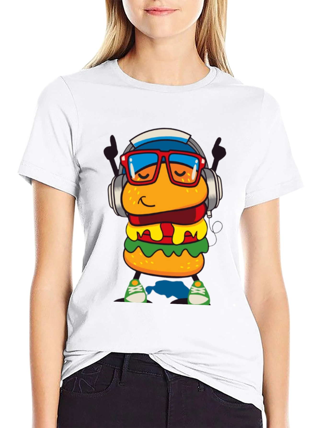 Burger Dude Graphic Tee - Black Short Sleeve