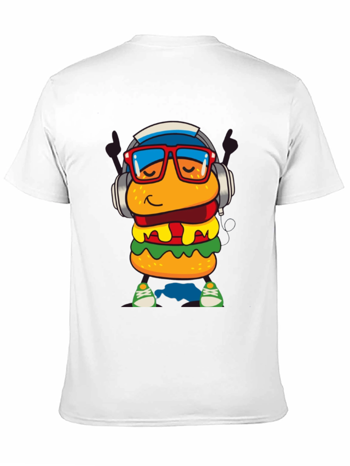 Burger Dude Graphic Tee - Black Short Sleeve