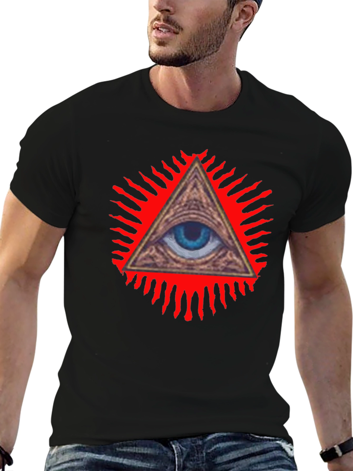 Illuminati Eye Graphic Tee - All Seeing Eye