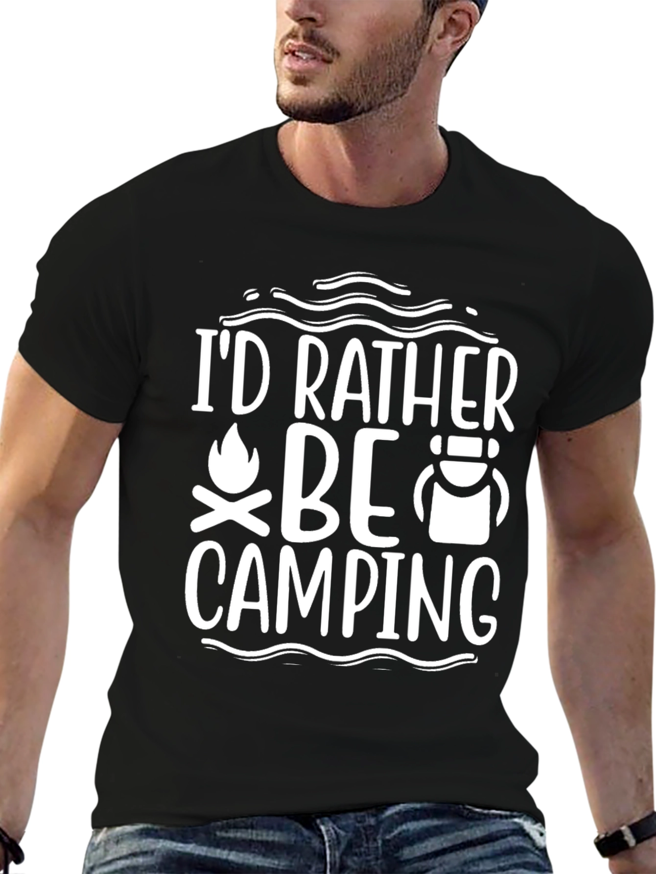 Camping T-Shirt - Id Rather Be Camping