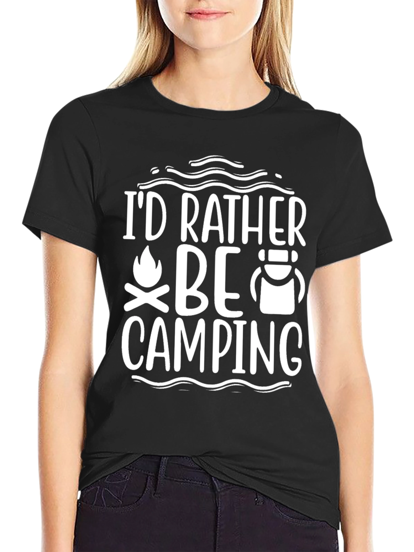 Camping T-Shirt - Id Rather Be Camping