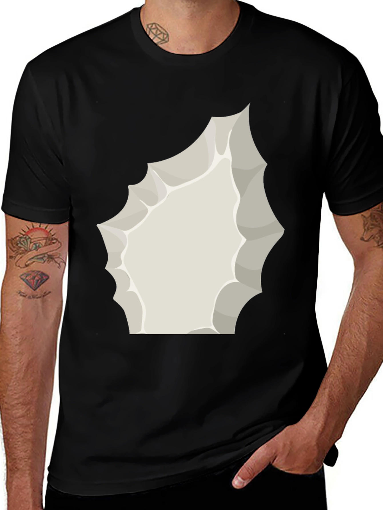Cartoon Explosion Graphic Tee - Black