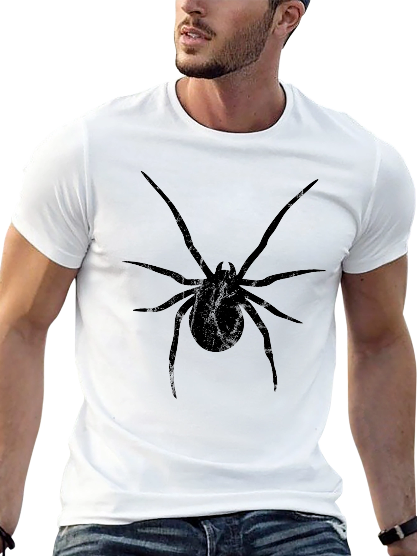 Black Spider Graphic Tee - Halloween Ready!