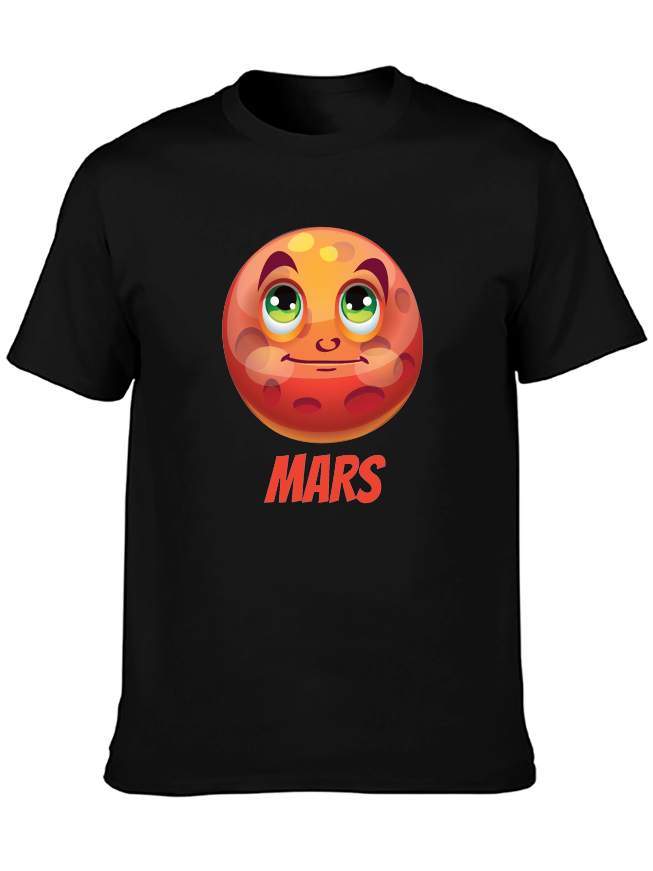 Mars Planet Cartoon Graphic T-Shirt