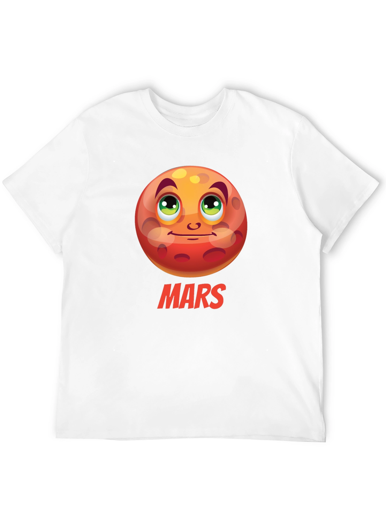 Mars Planet Cartoon Graphic T-Shirt