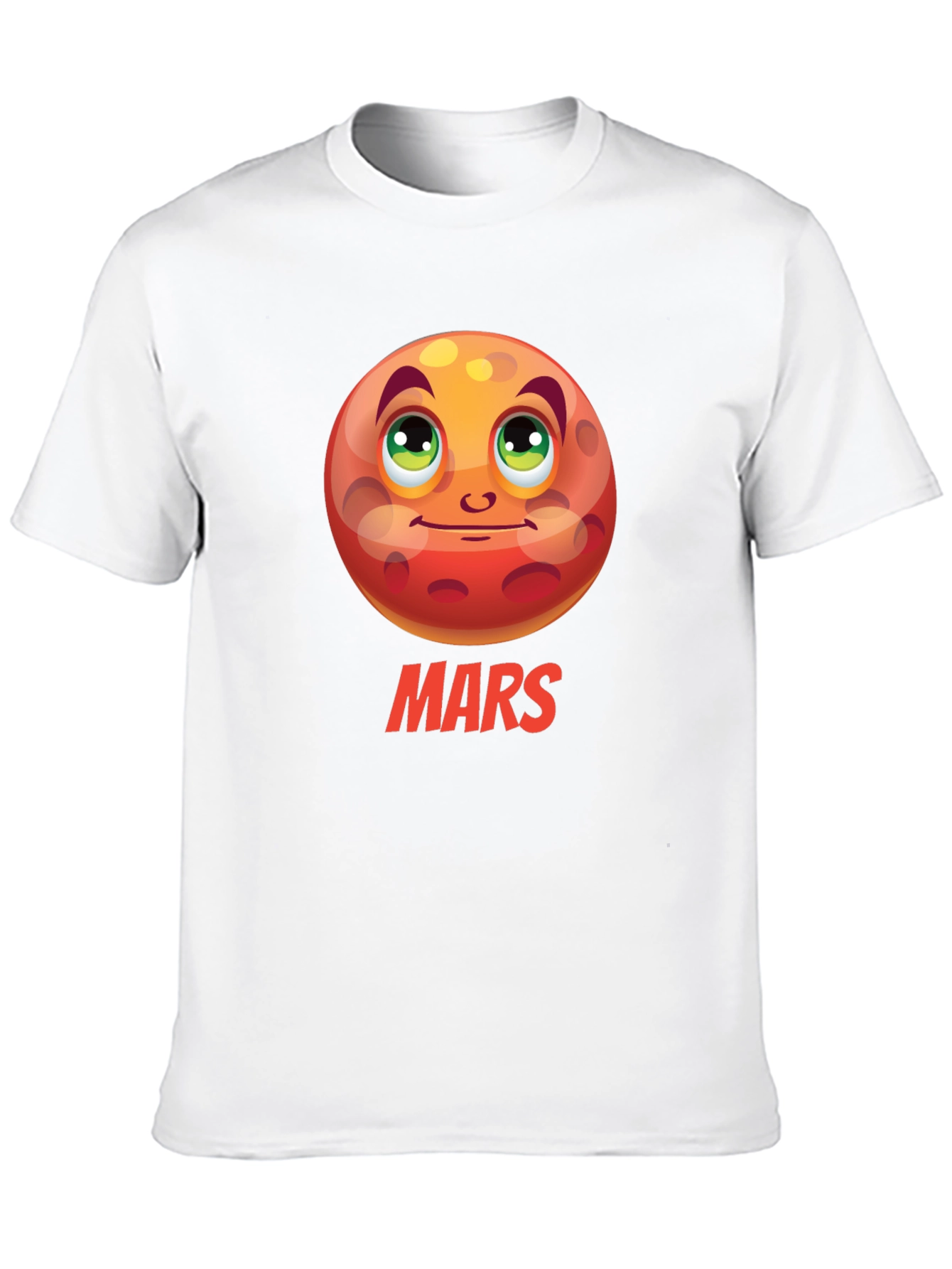 Mars Planet Cartoon Graphic T-Shirt