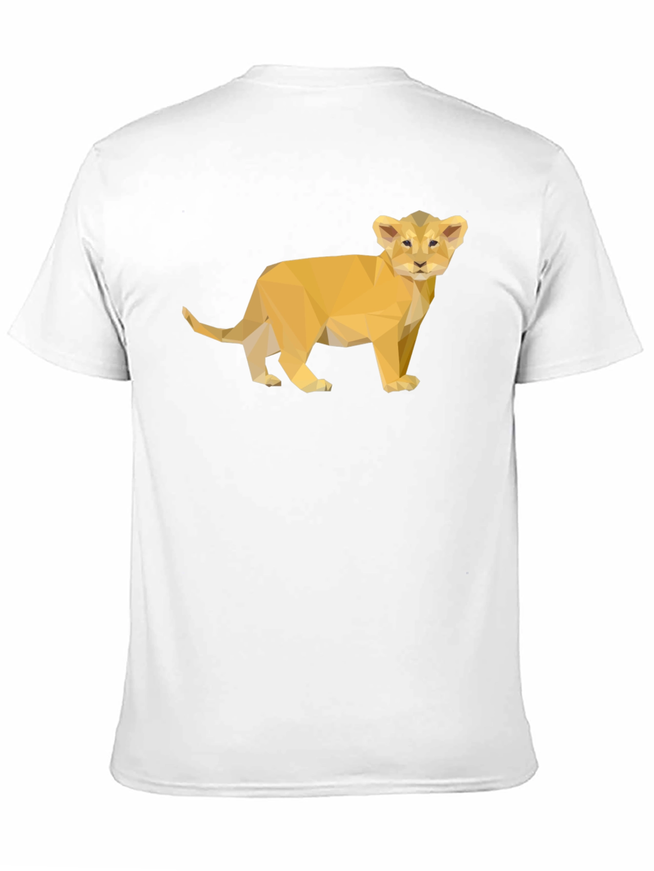 Geometric Lion Cub Tee - Stylish Black T-Shirt