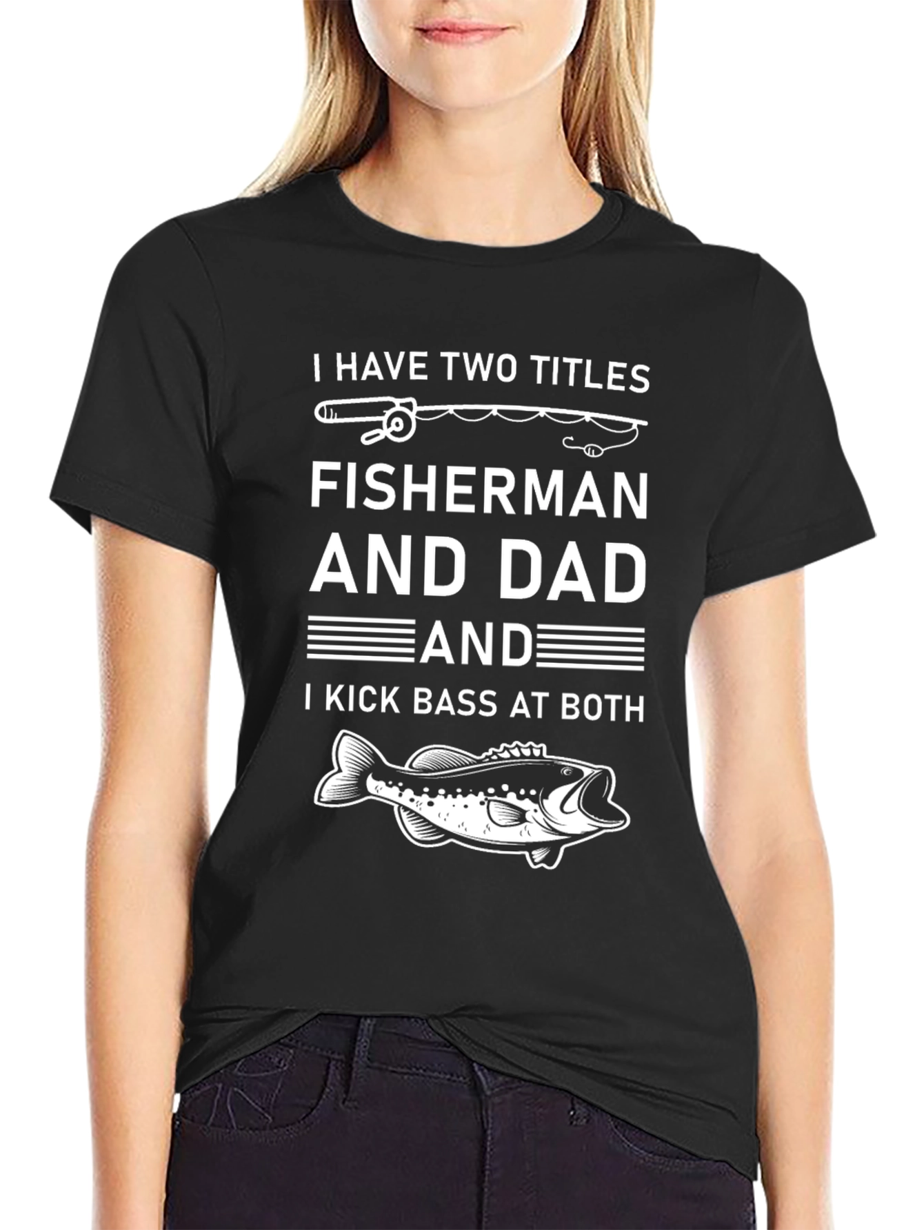 Fisherman Dad Graphic T-Shirt - Kick Bass at Both!