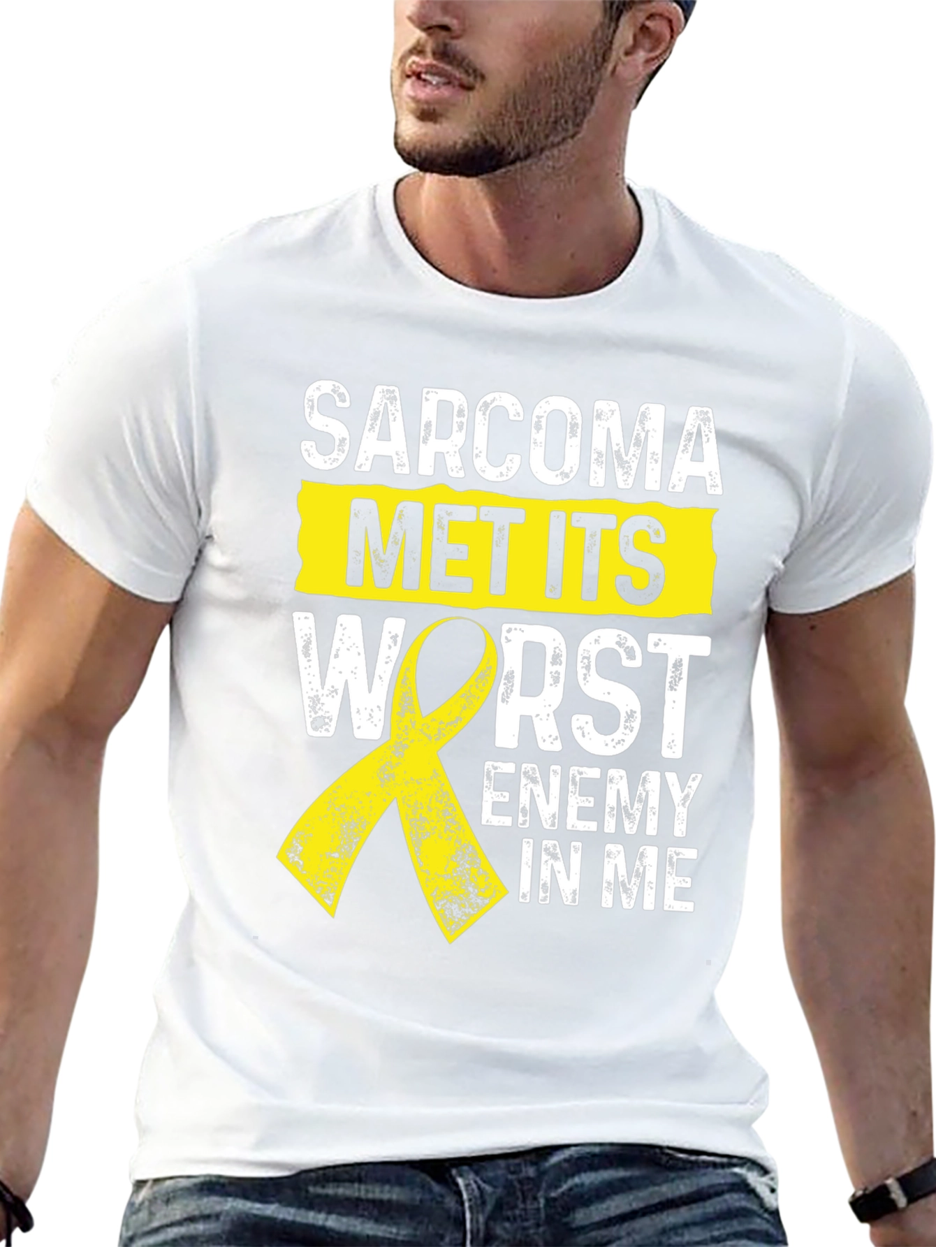 Sarcoma Awareness T-Shirt: Met Its Worst Enemy