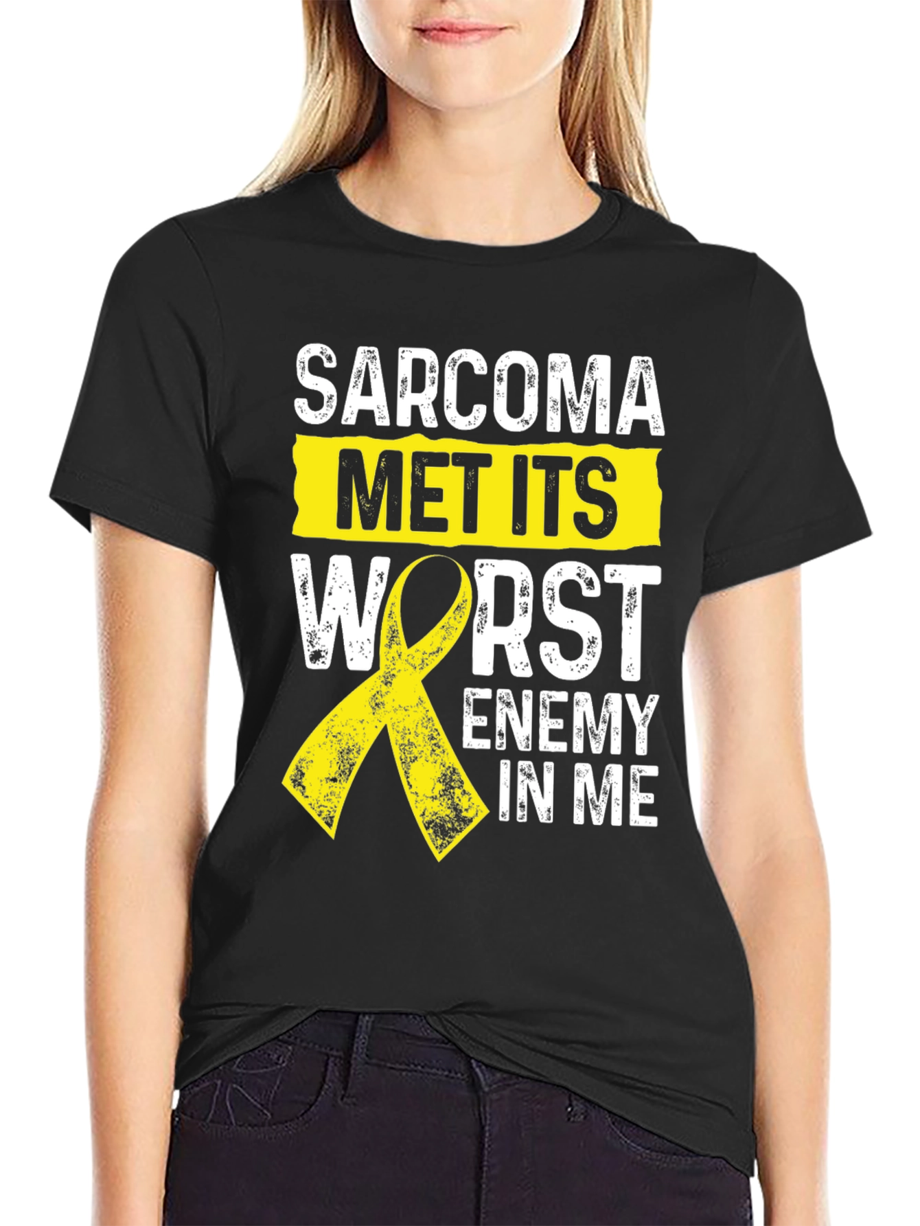 Sarcoma Awareness T-Shirt: Met Its Worst Enemy
