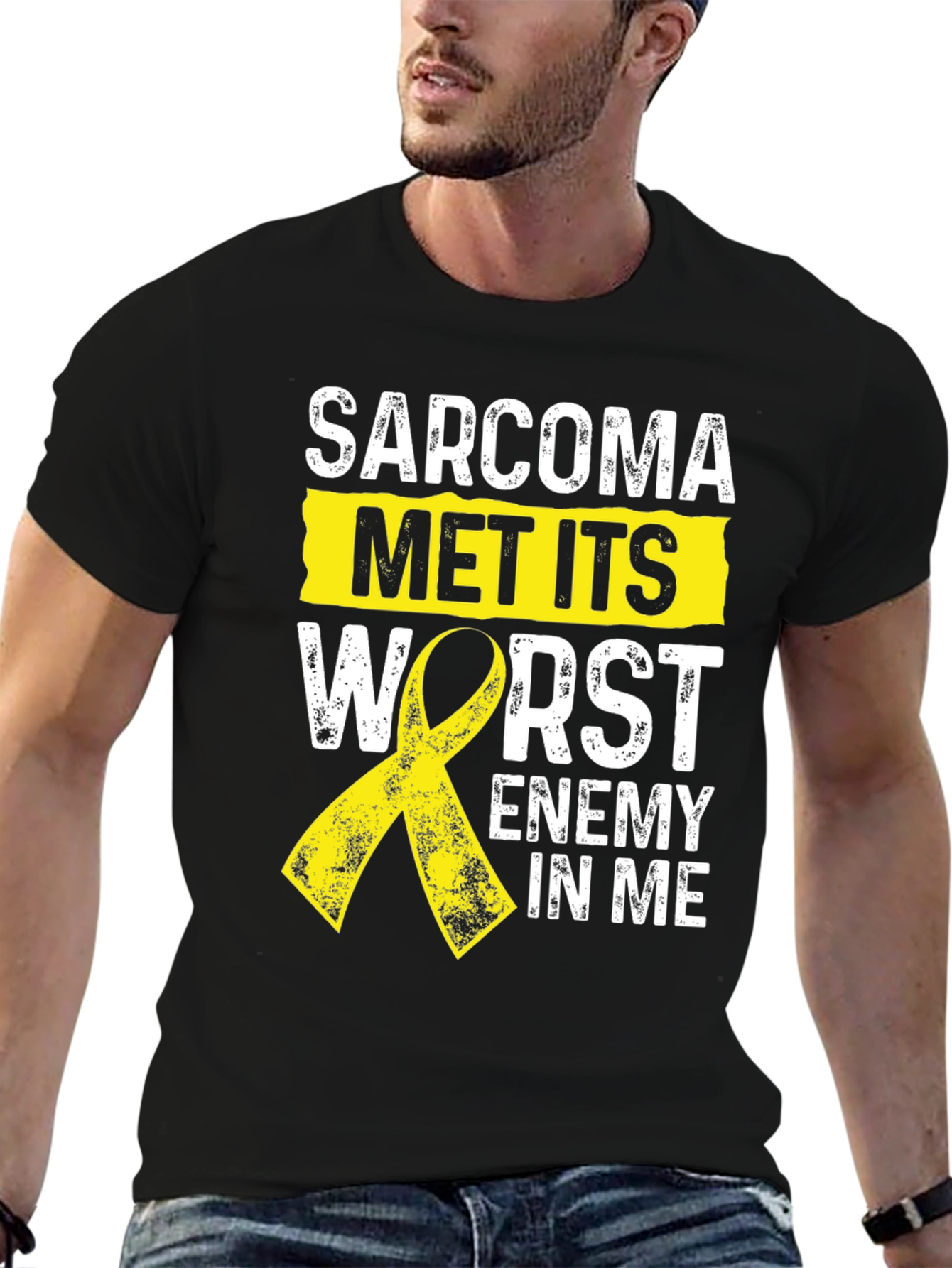 Sarcoma Awareness T-Shirt: Met Its Worst Enemy