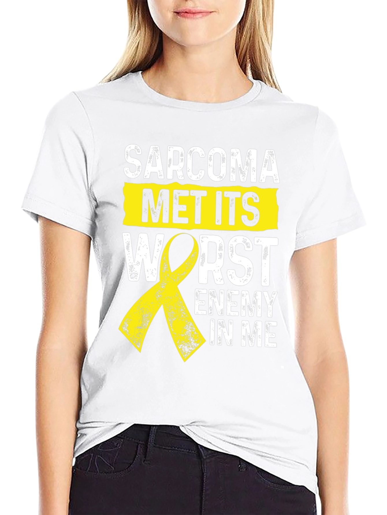 Sarcoma Awareness T-Shirt: Met Its Worst Enemy