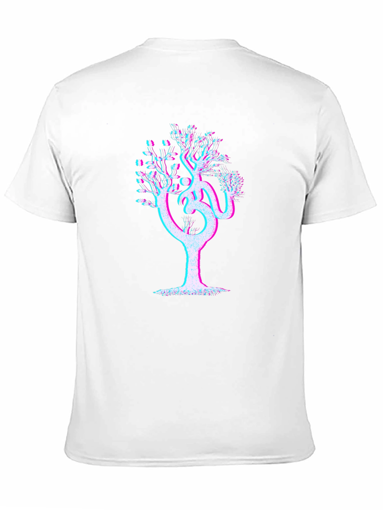 Om Tree Glitch Graphic Tee - Mens Black T-Shirt