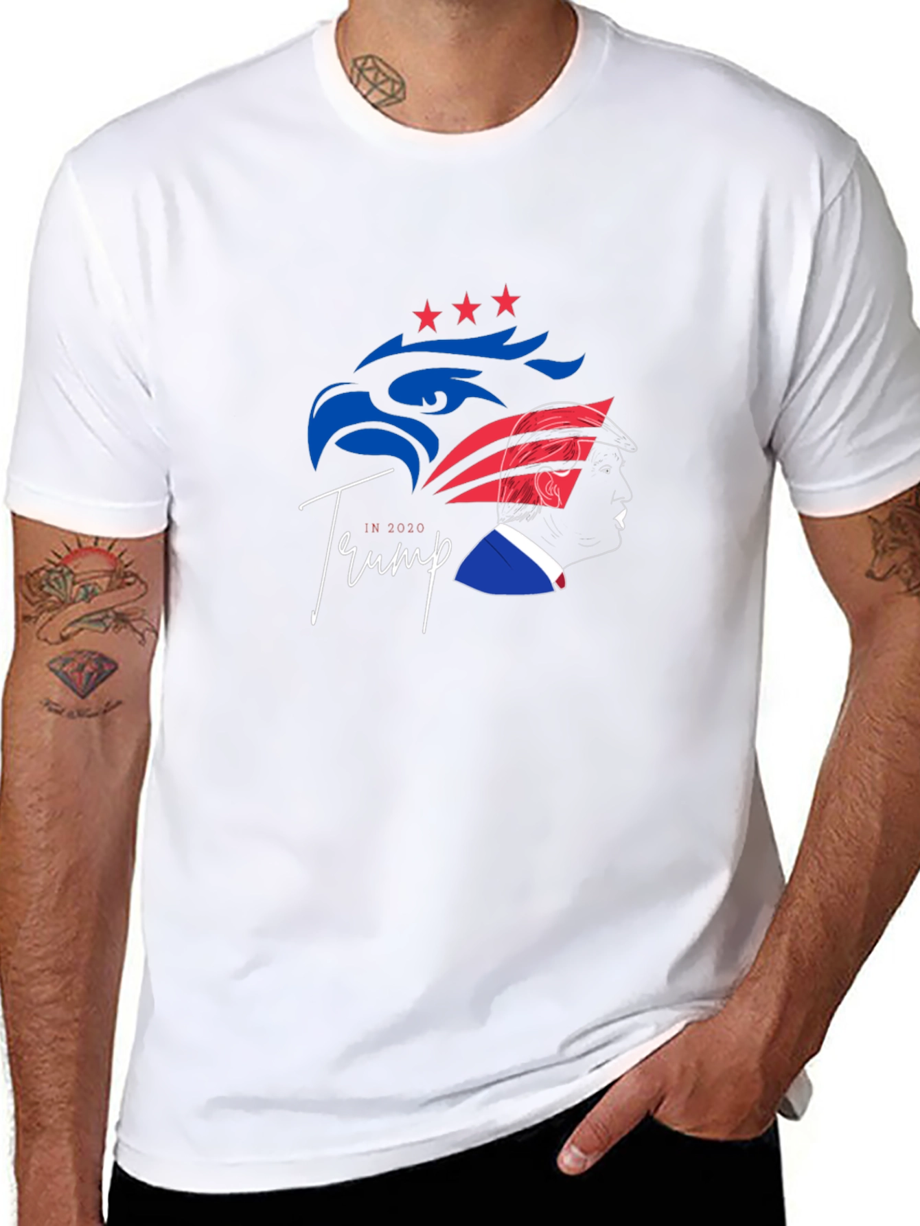 Patriotic Trump 2020 Graphic Tee