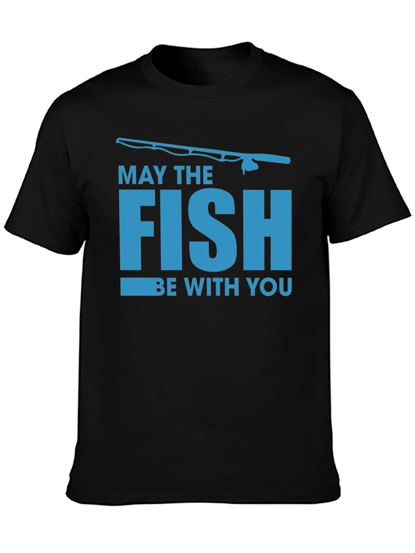May The Fish Be With You Black T-Shirt