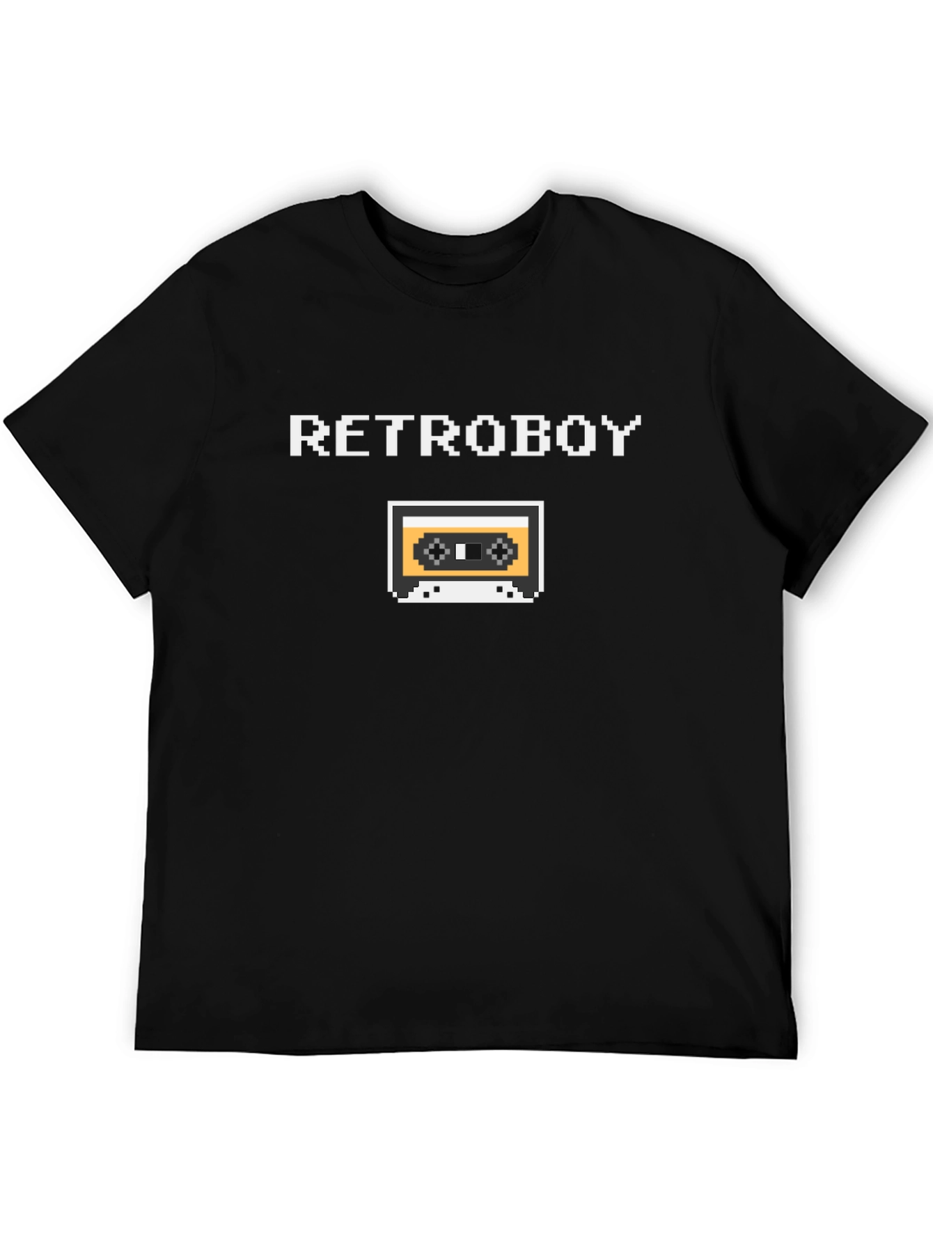 Retroboy Pixel Cassette Black T-Shirt - Gamer Style