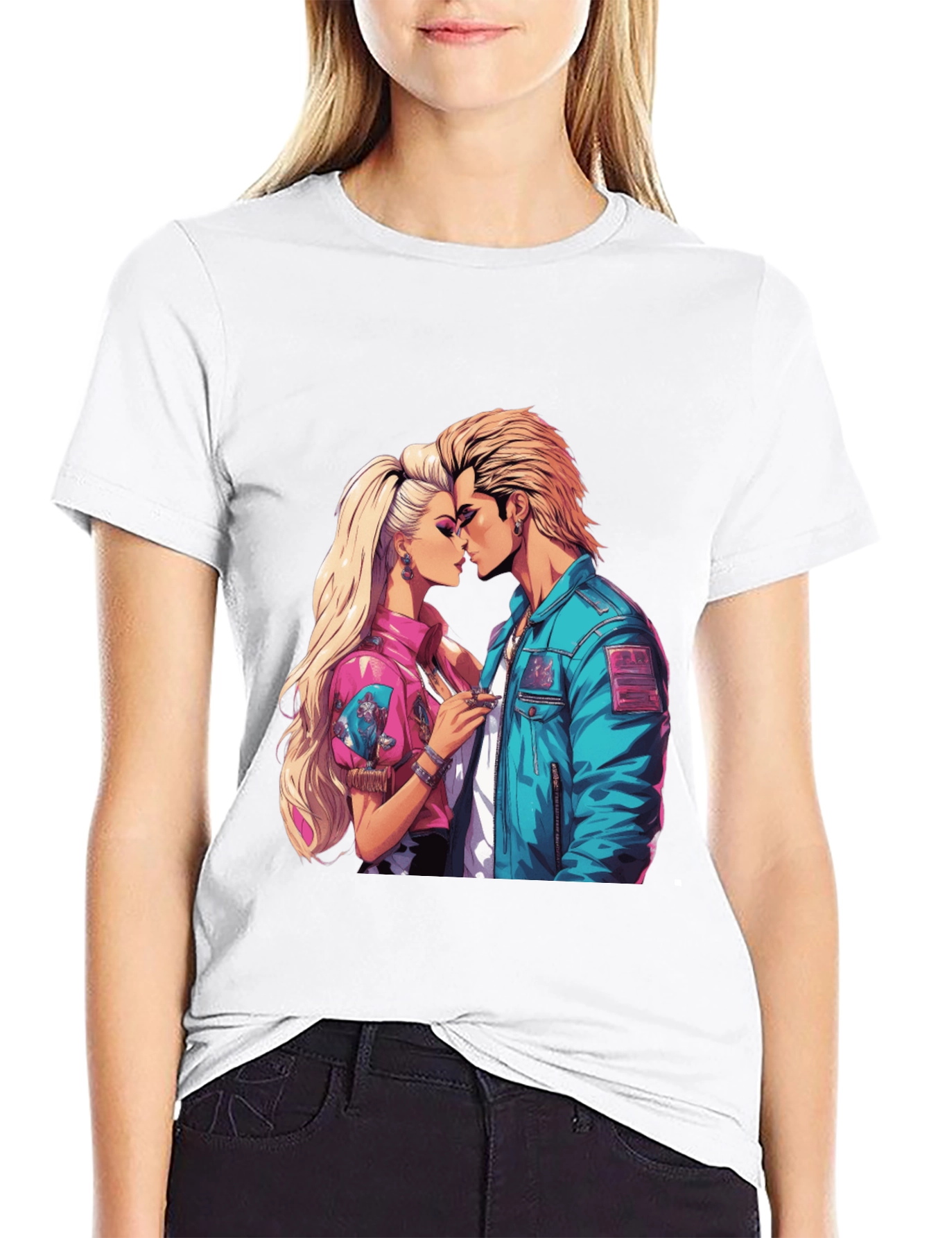 80s Romance Graphic Tee - Retro Style