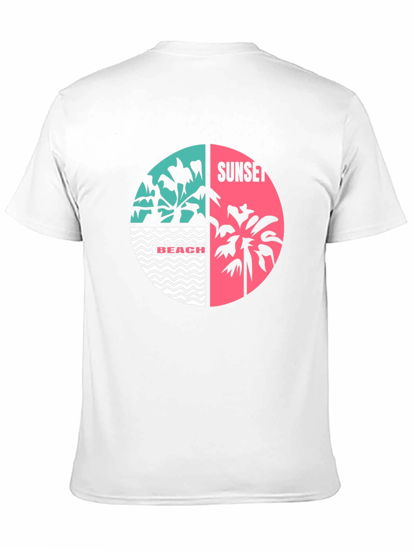 Retro Beach Sunset Graphic T-Shirt - Black