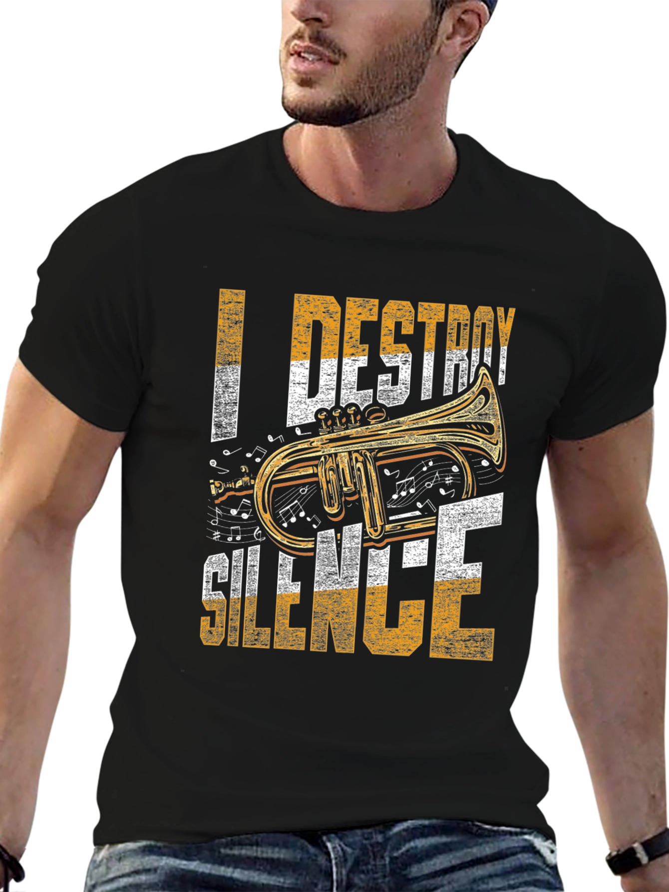 Destroy Silence Trumpet Musician T-Shirt