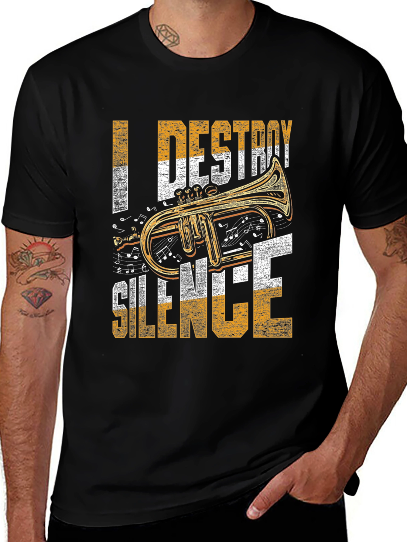 Destroy Silence Trumpet Musician T-Shirt