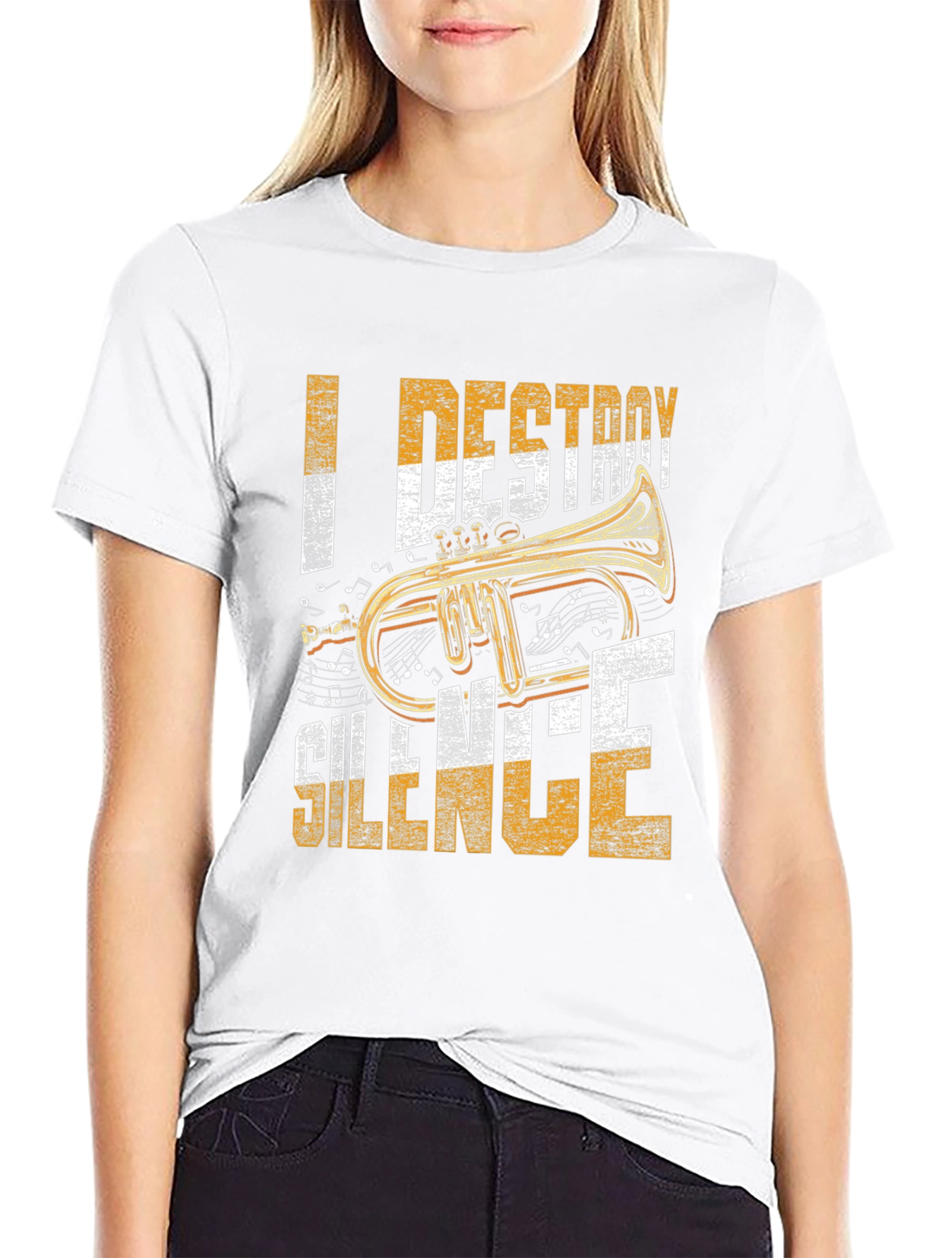 Destroy Silence Trumpet Musician T-Shirt