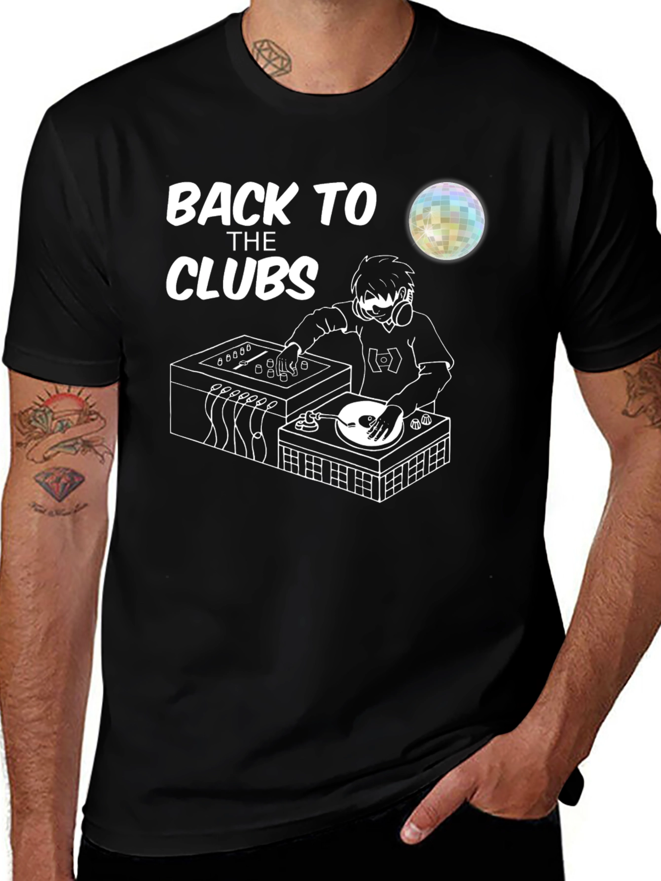 Back To The Clubs T-Shirt - DJ Graphic Tee